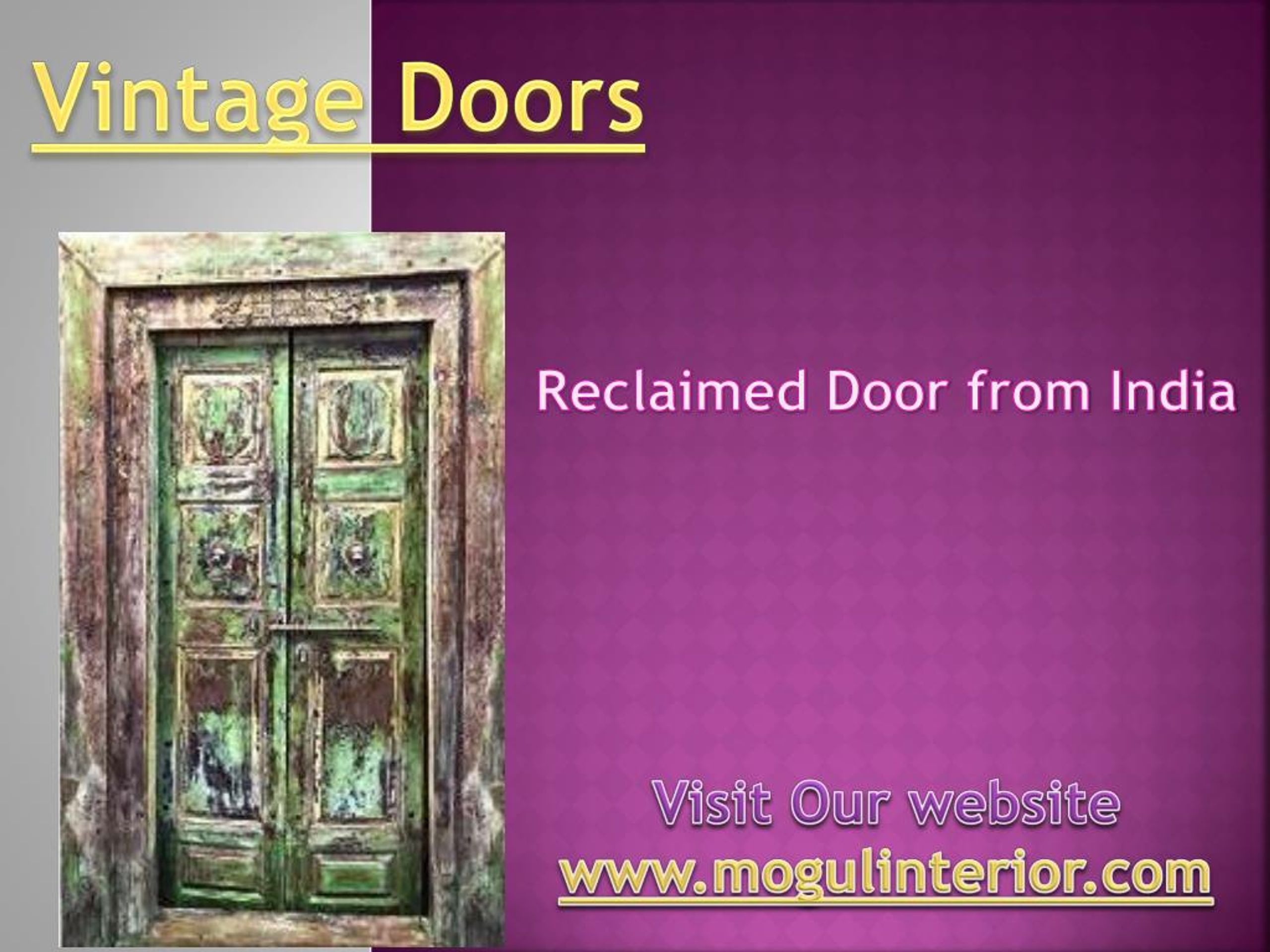 PPT Vintage Doors PowerPoint Presentation, free download ID7287439