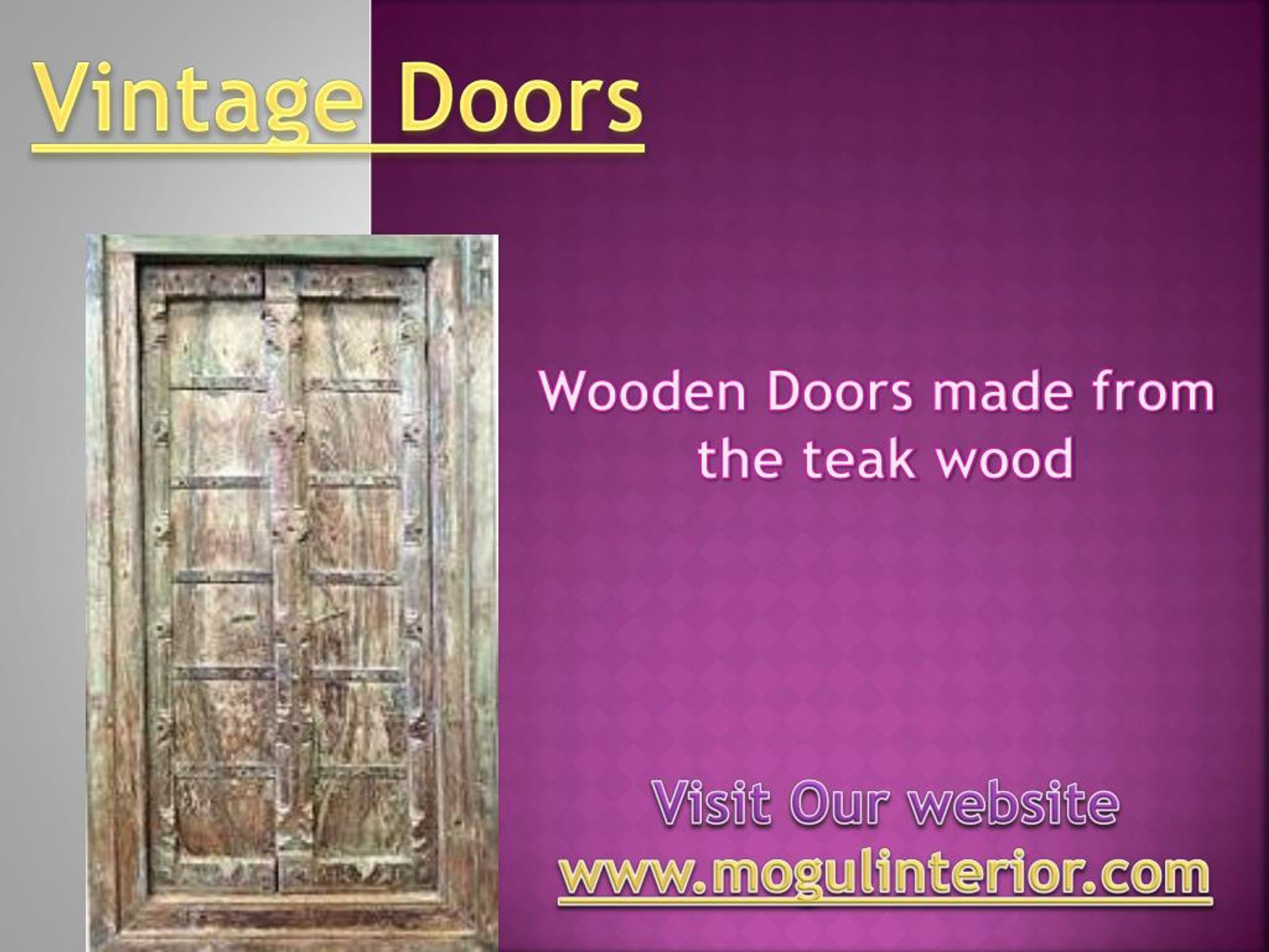PPT Vintage Doors PowerPoint Presentation, free download ID7287439