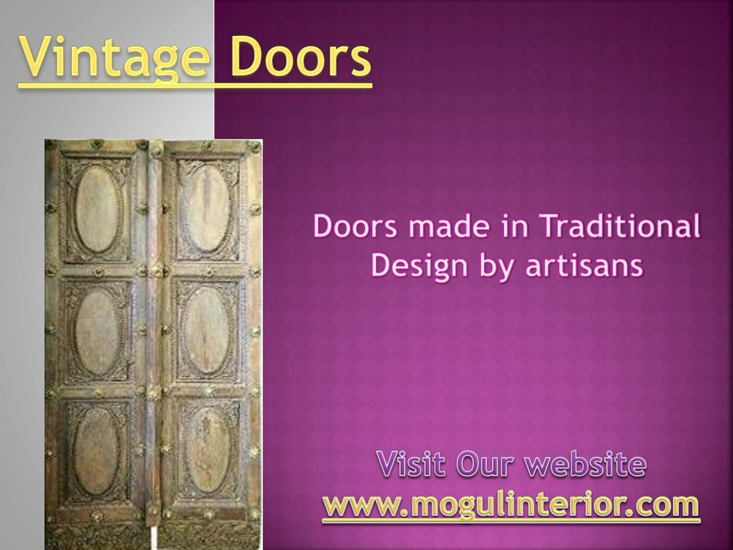 PPT Vintage Doors PowerPoint Presentation, free download ID7287439