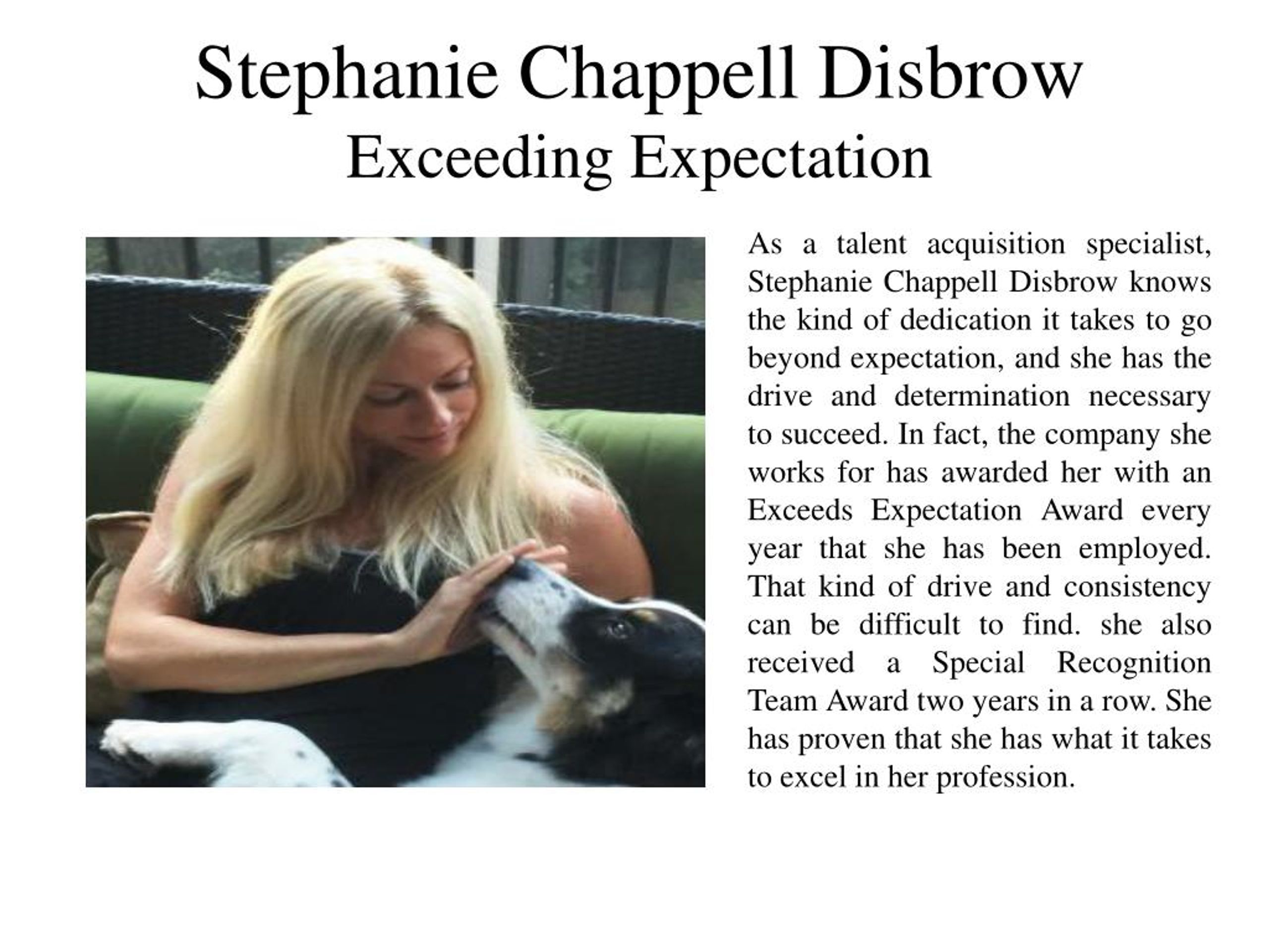 PPT Stephanie Chappell Disbrow The Alliance of Information and