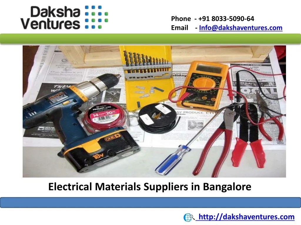 PPT Electrical Materials Suppliers in Bangalore,India PowerPoint
