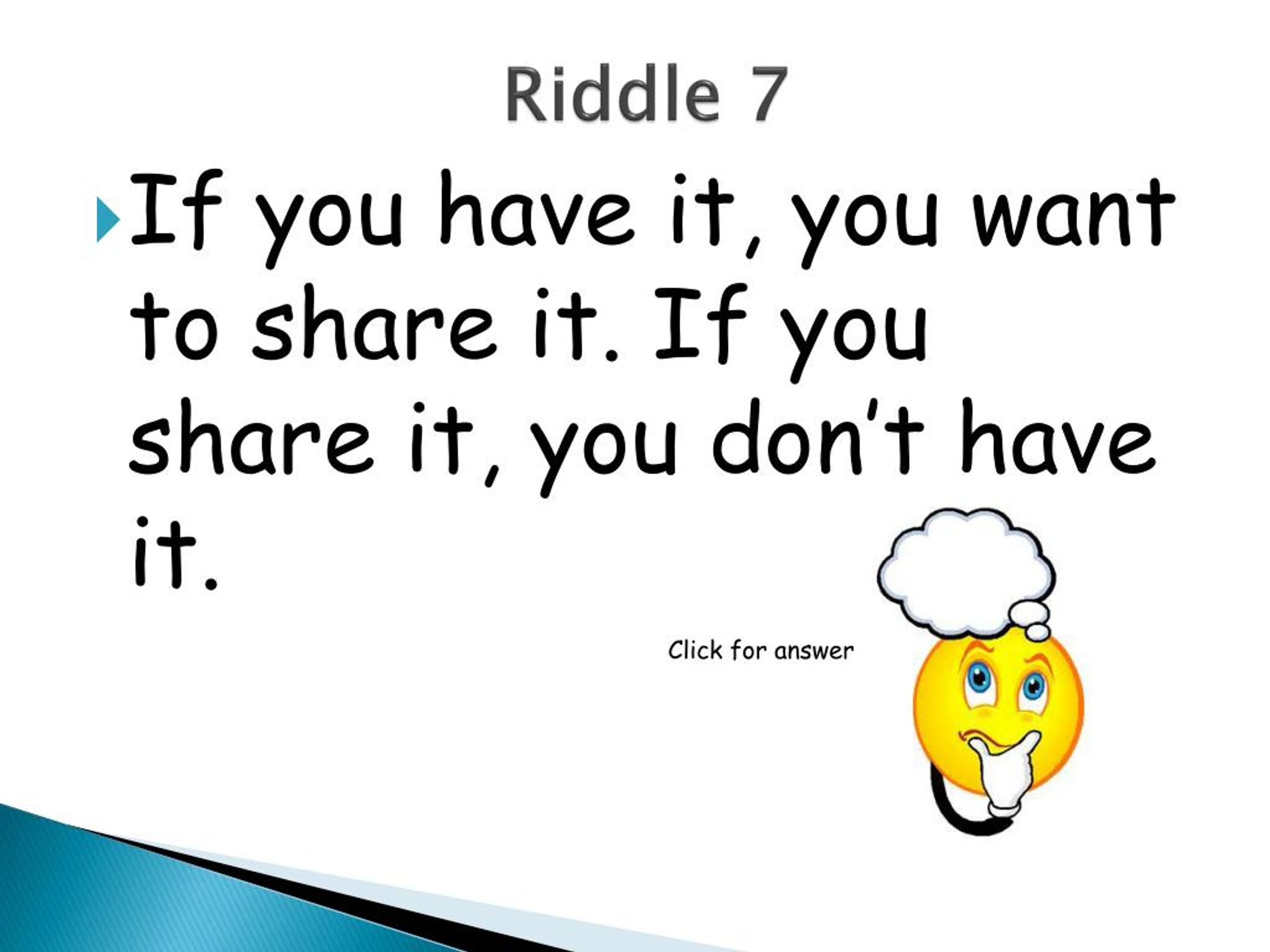 PPT Riddles for Grade 6 PowerPoint Presentation, free download ID