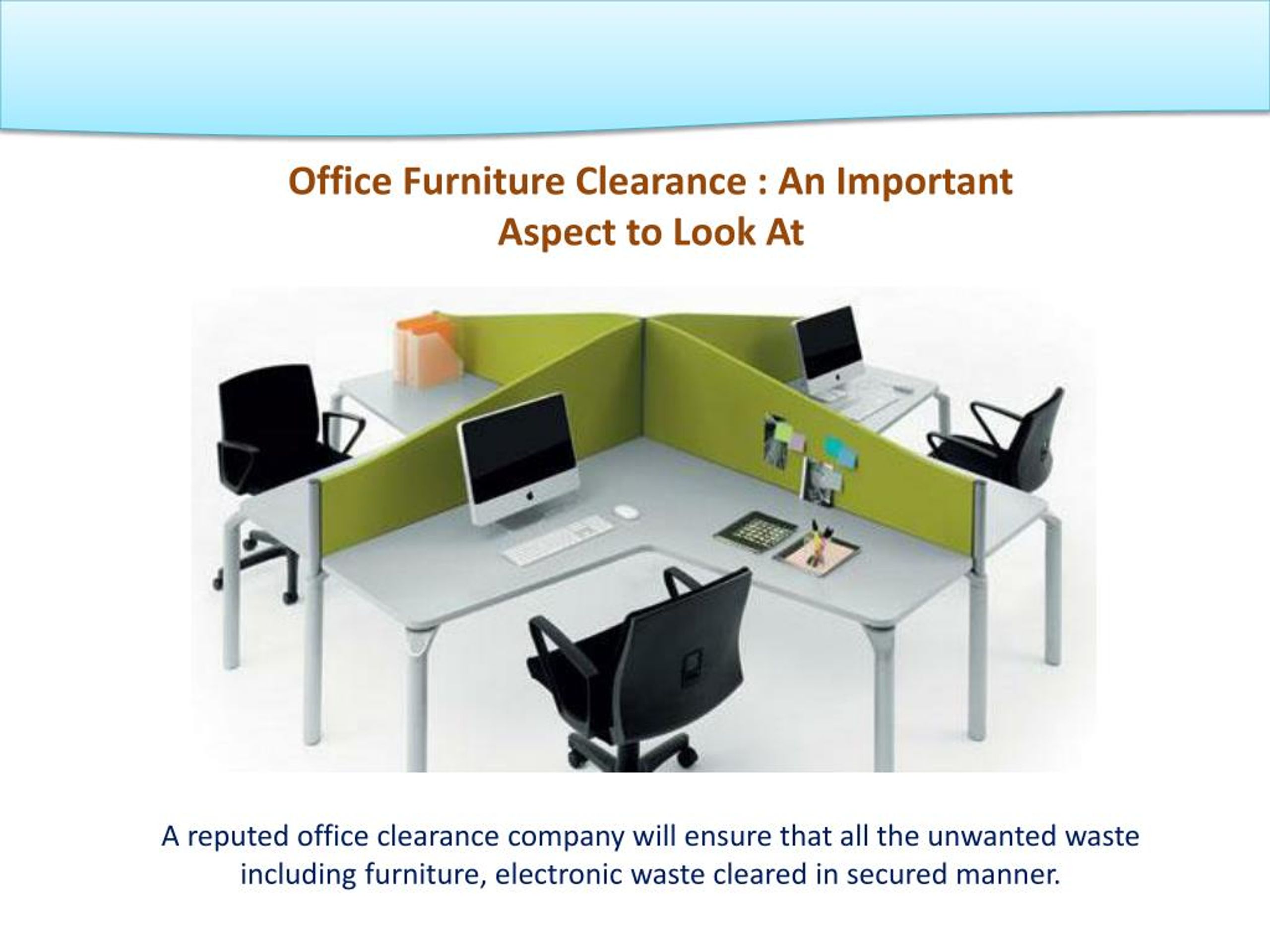 PPT Office Furniture Clearance Services in London PowerPoint