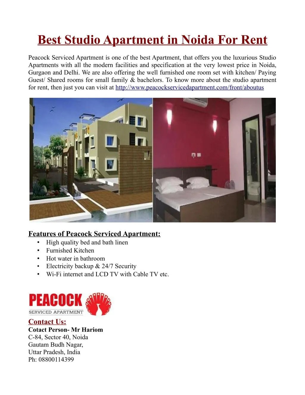 PPT Best Studio Apartment in Noida For Rent PowerPoint Presentation, free download ID7294056