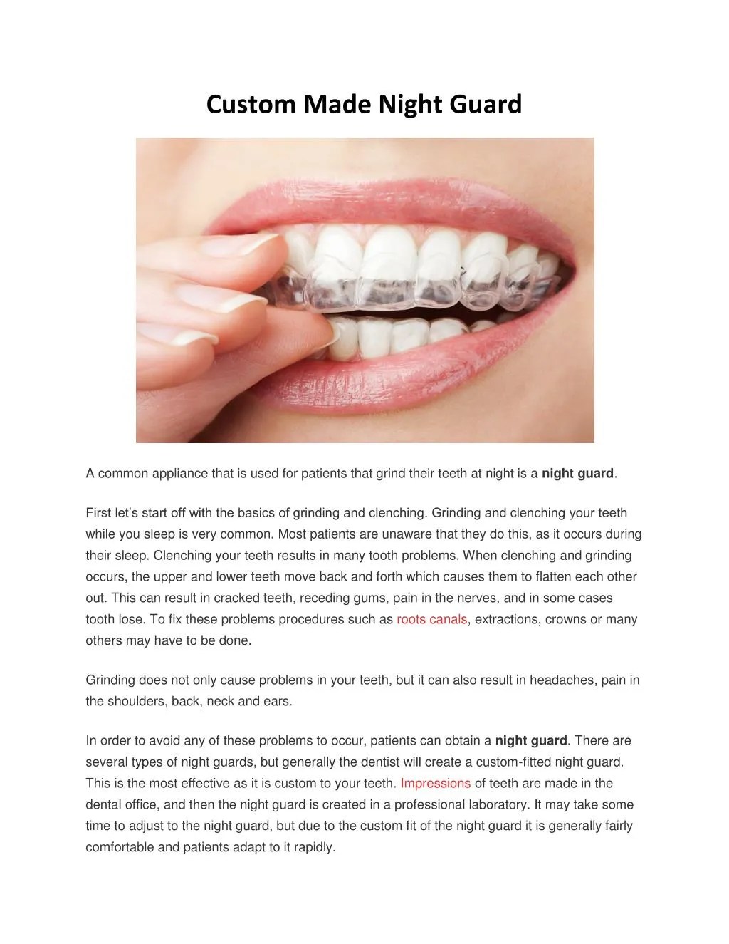 PPT Custom Made Night Guard PowerPoint Presentation, free download