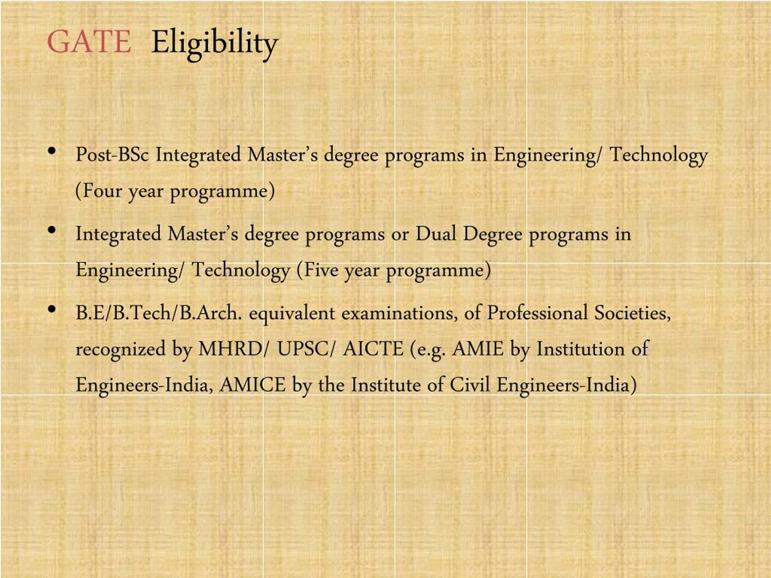 PPT GATE Entrance Exam Preparation Tips & Tricks PowerPoint