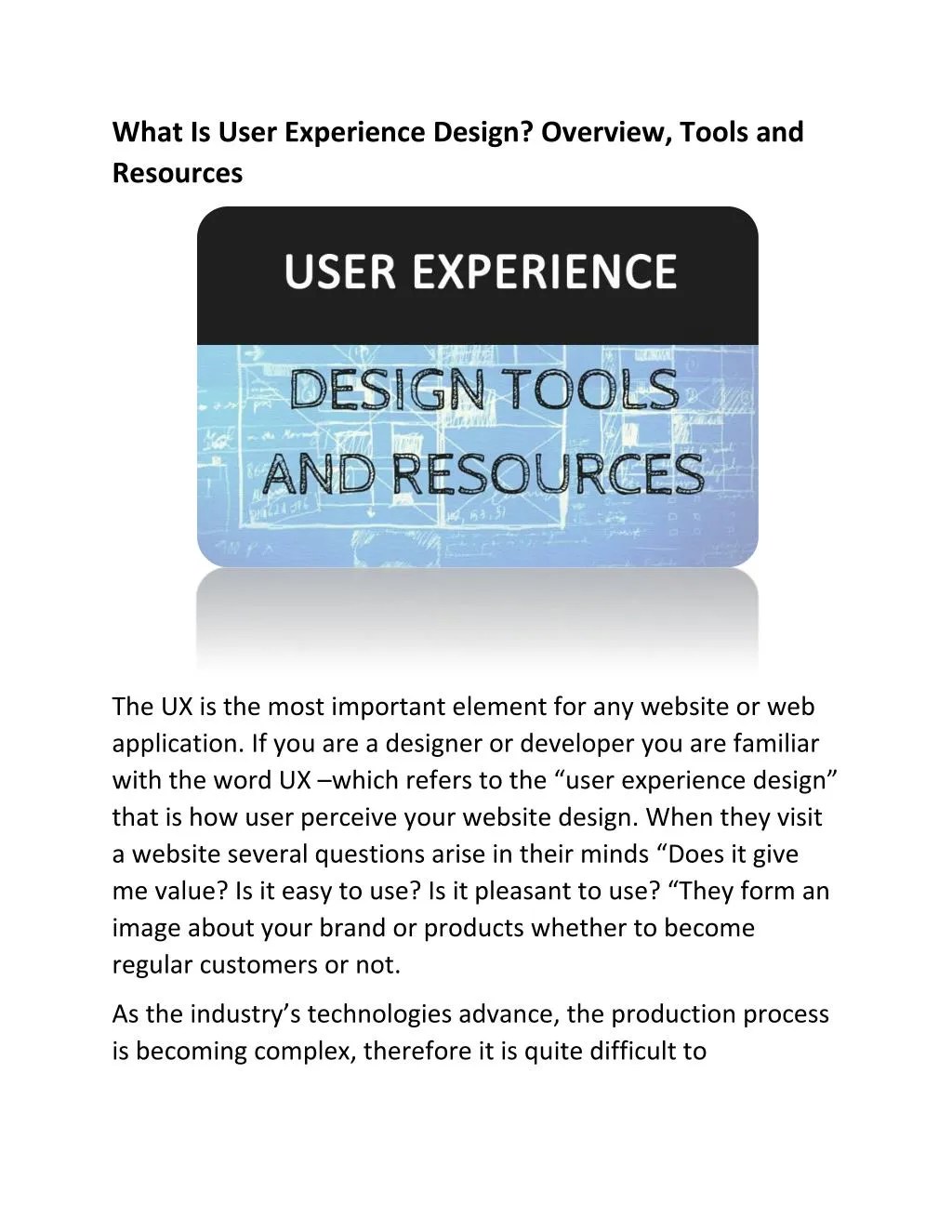 PPT What Is User Experience Design? Overview, Tools and Resources