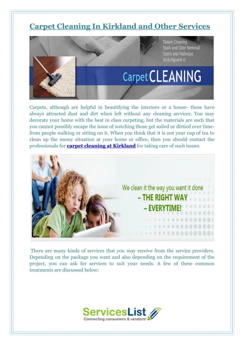PPT Carpet Cleaning In Kirkland and Other Services PowerPoint Presentation ID7302655