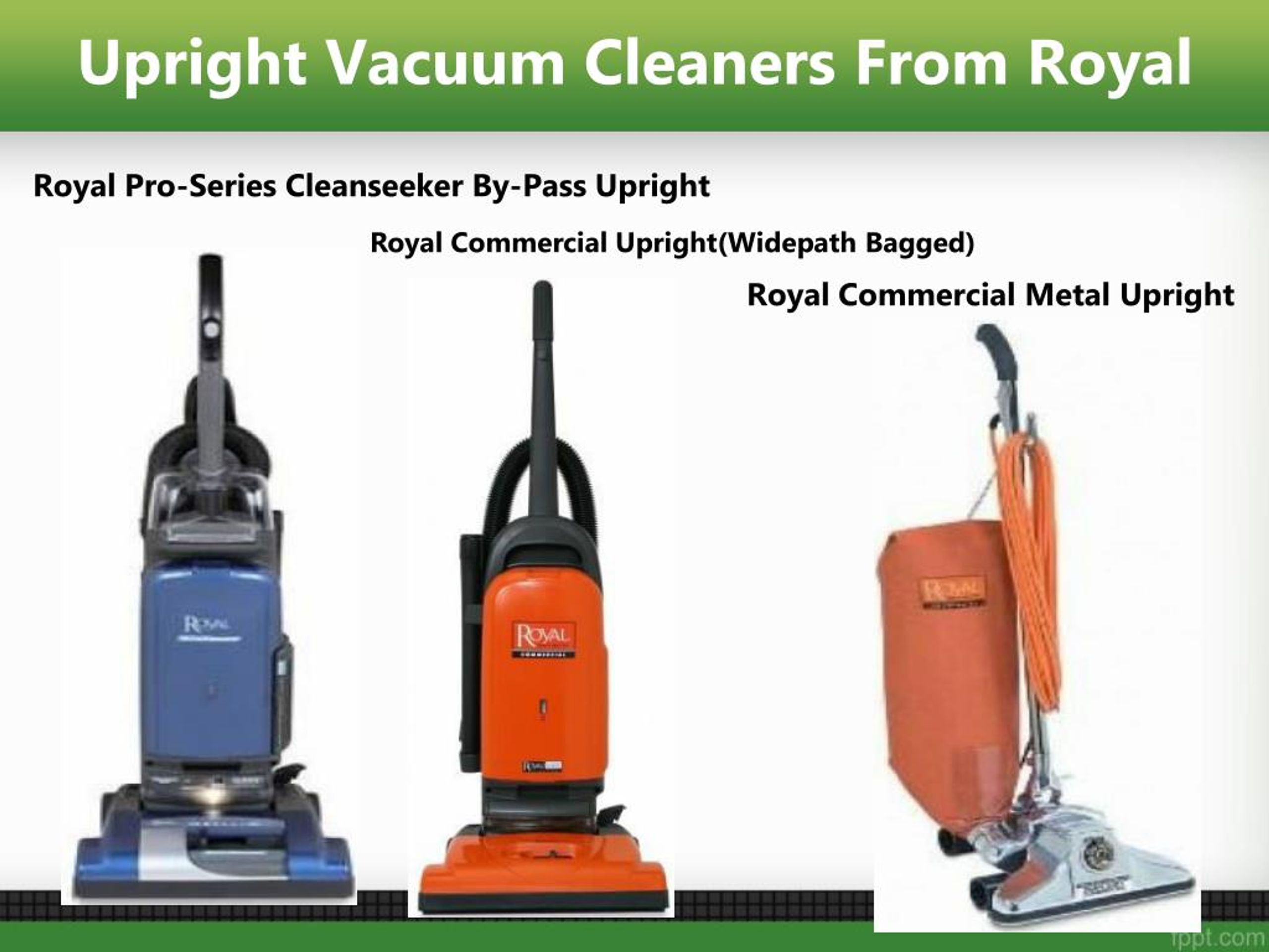 PPT Upright Vacuum Cleaners From Royal And Miele PowerPoint