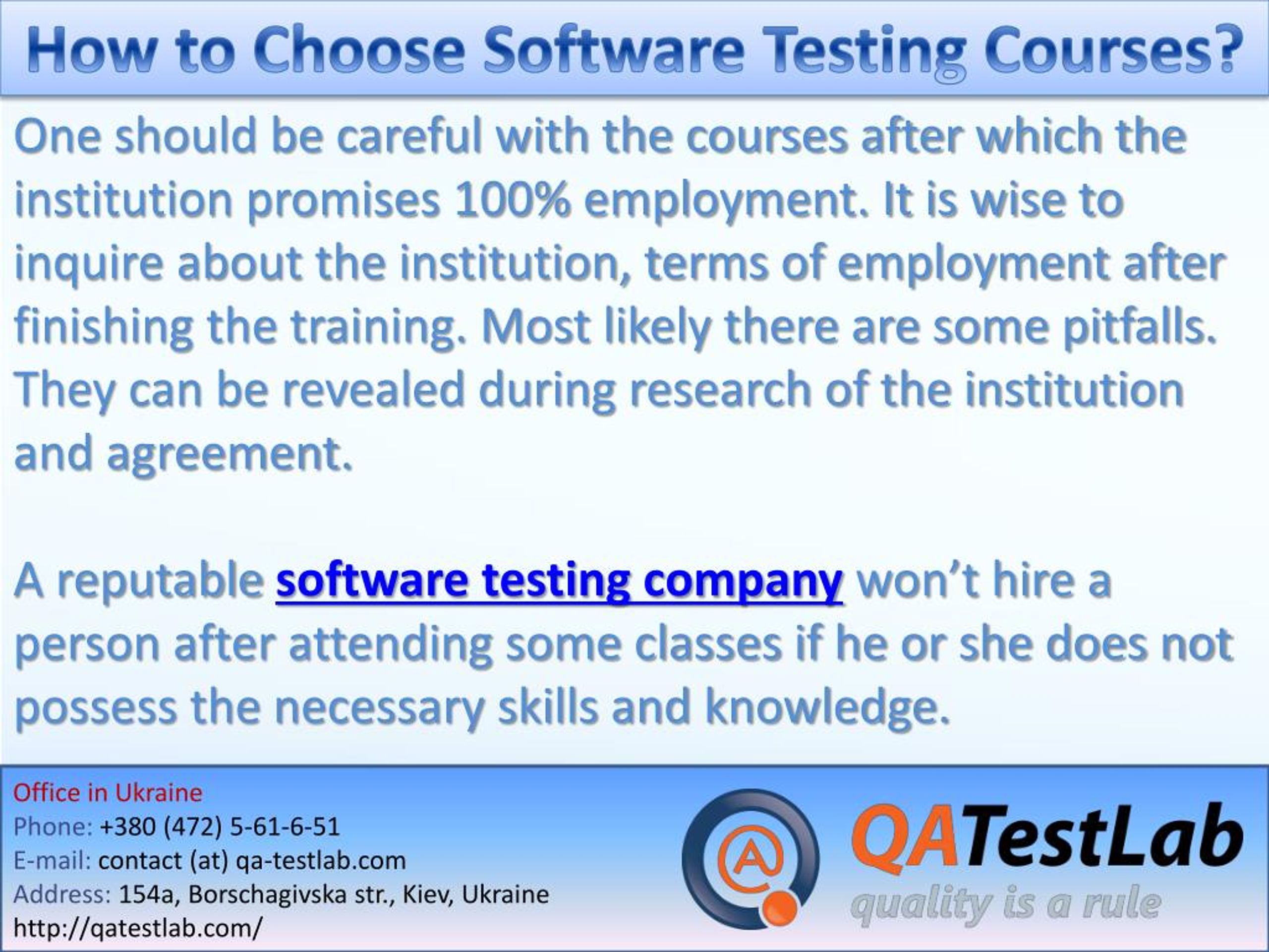 PPT How to Choose Software Testing Courses? PowerPoint Presentation