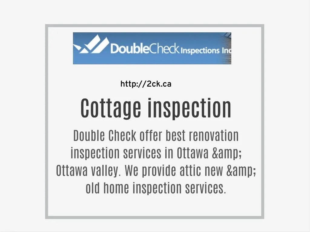 PPT Cottage inspection PowerPoint Presentation, free download ID