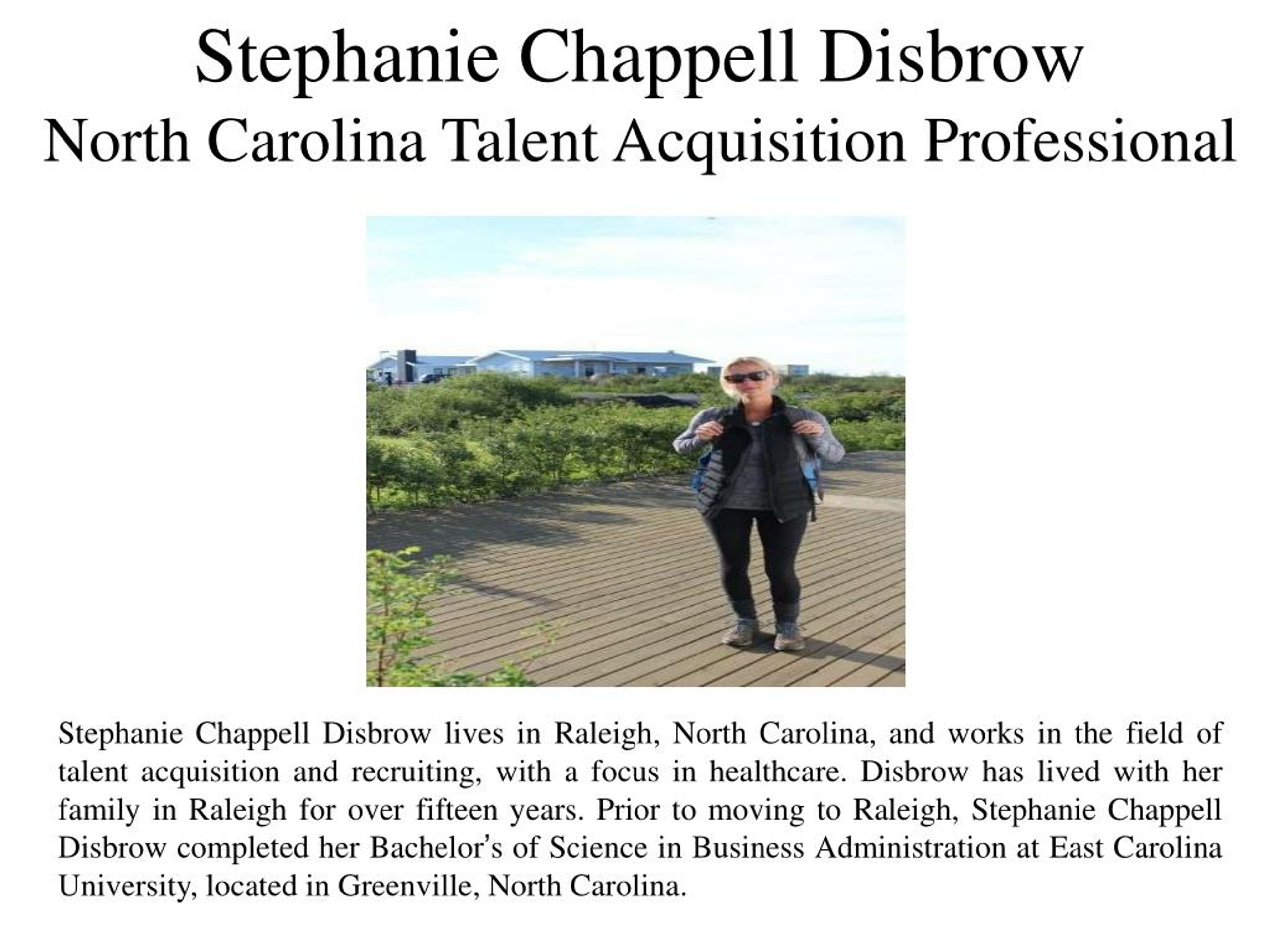 PPT Stephanie Chappell Disbrow Talent Acquisition Specialist