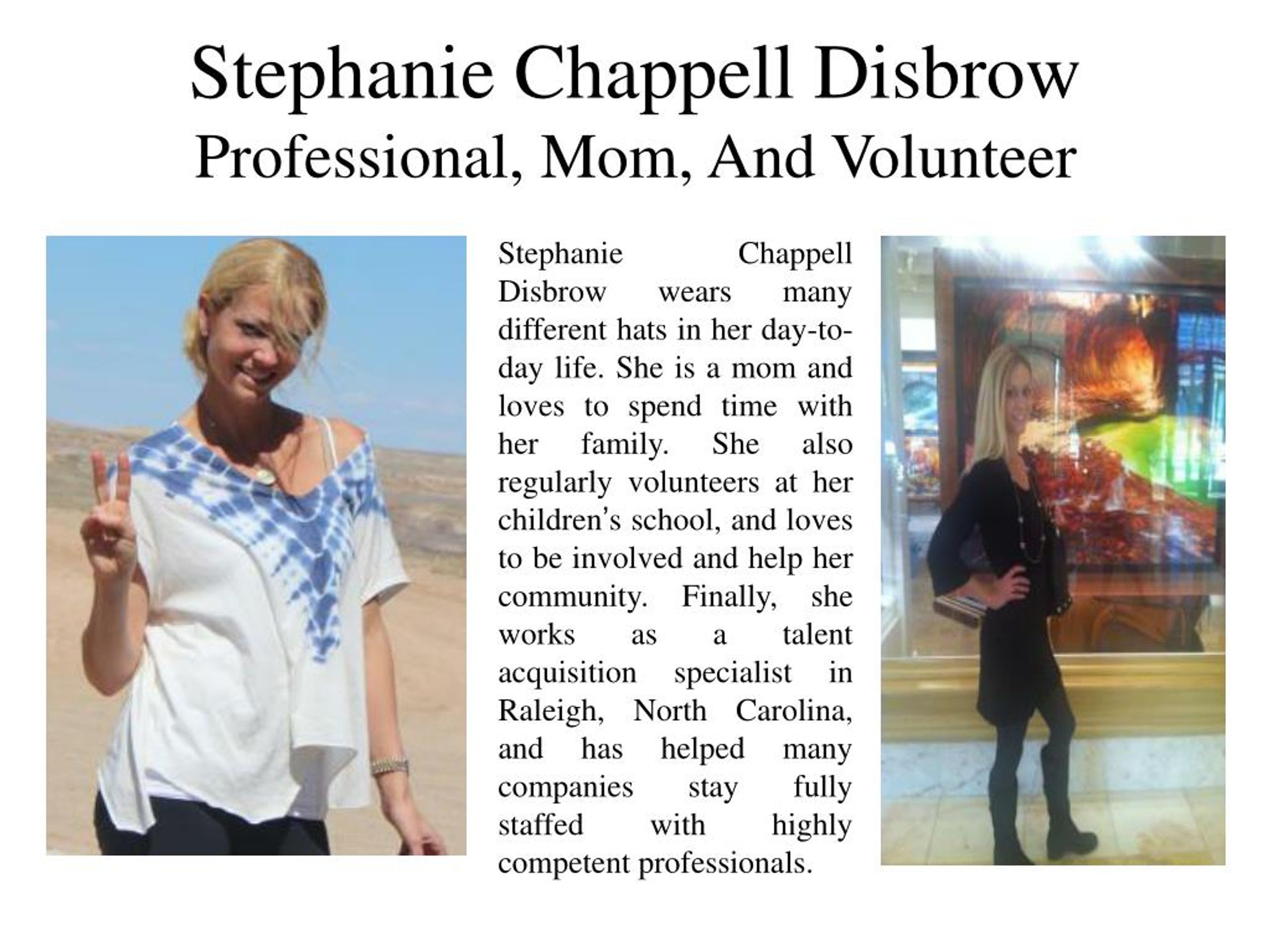 PPT Stephanie Chappell Disbrow Talent Acquisition Specialist