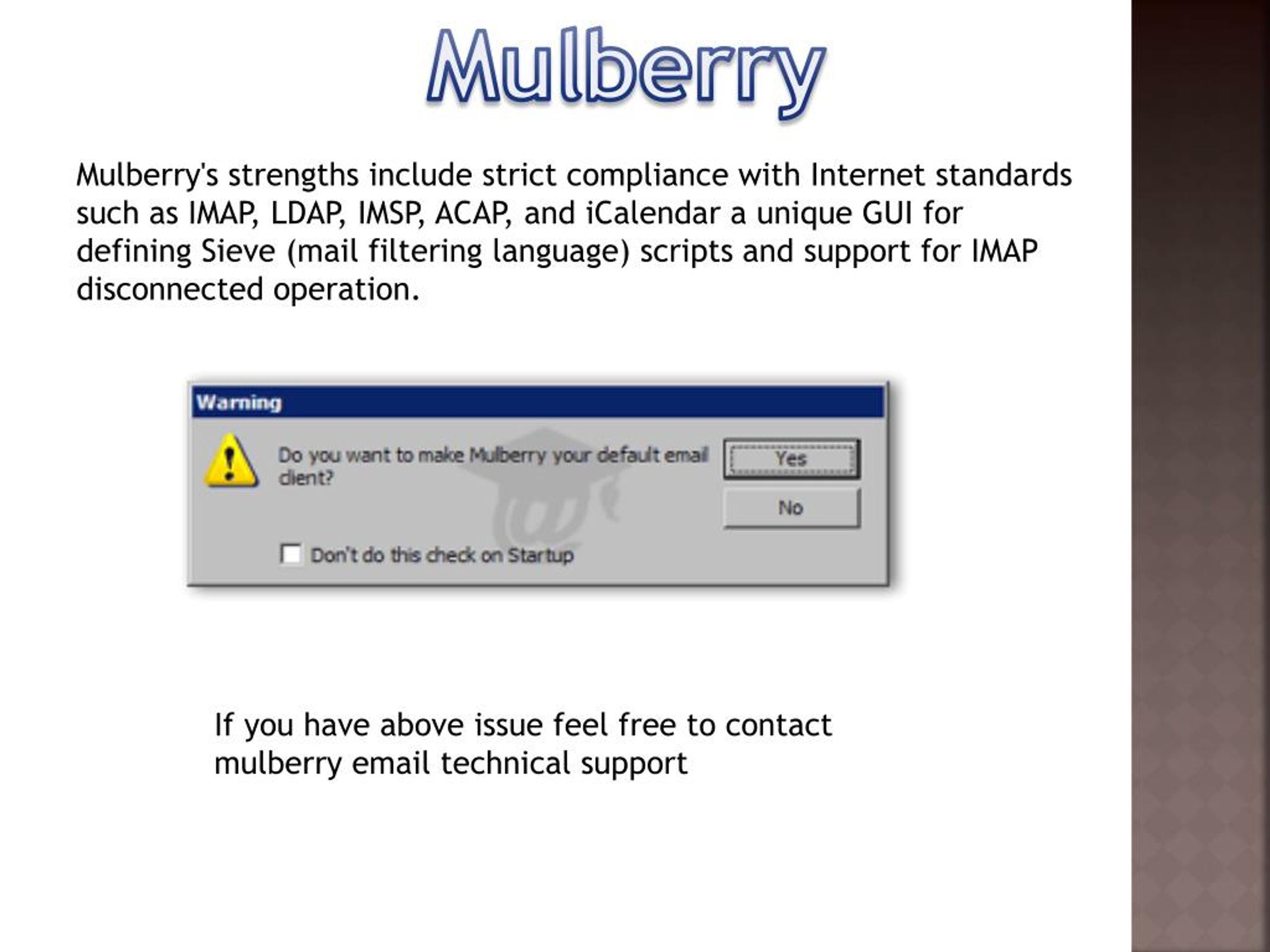 PPT Mulberry email technical support number PowerPoint Presentation