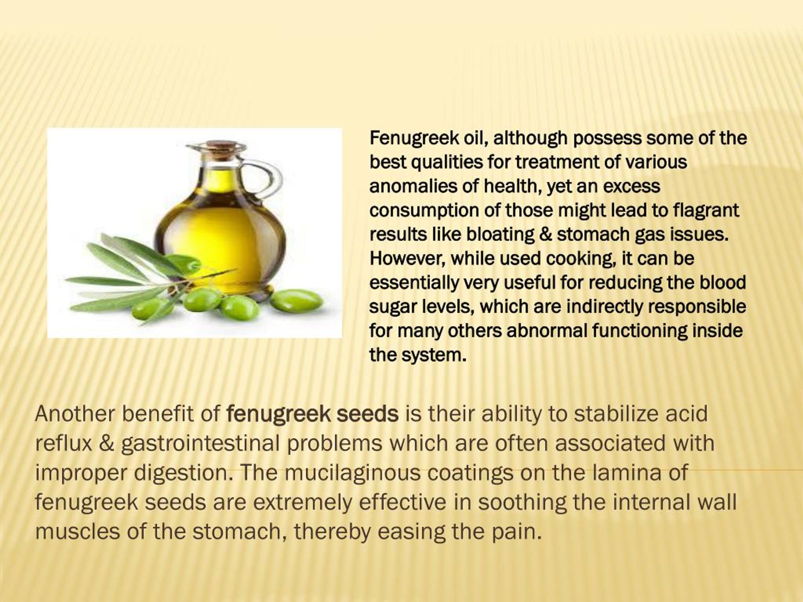 PPT Health benefits of fenugreek seeds & oil PowerPoint Presentation