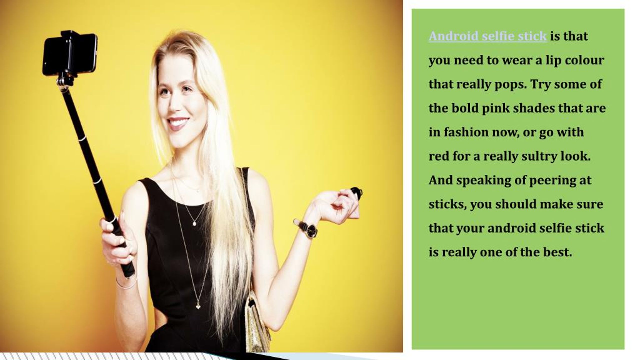 PPT Android Selfie Stick PowerPoint Presentation, free download ID