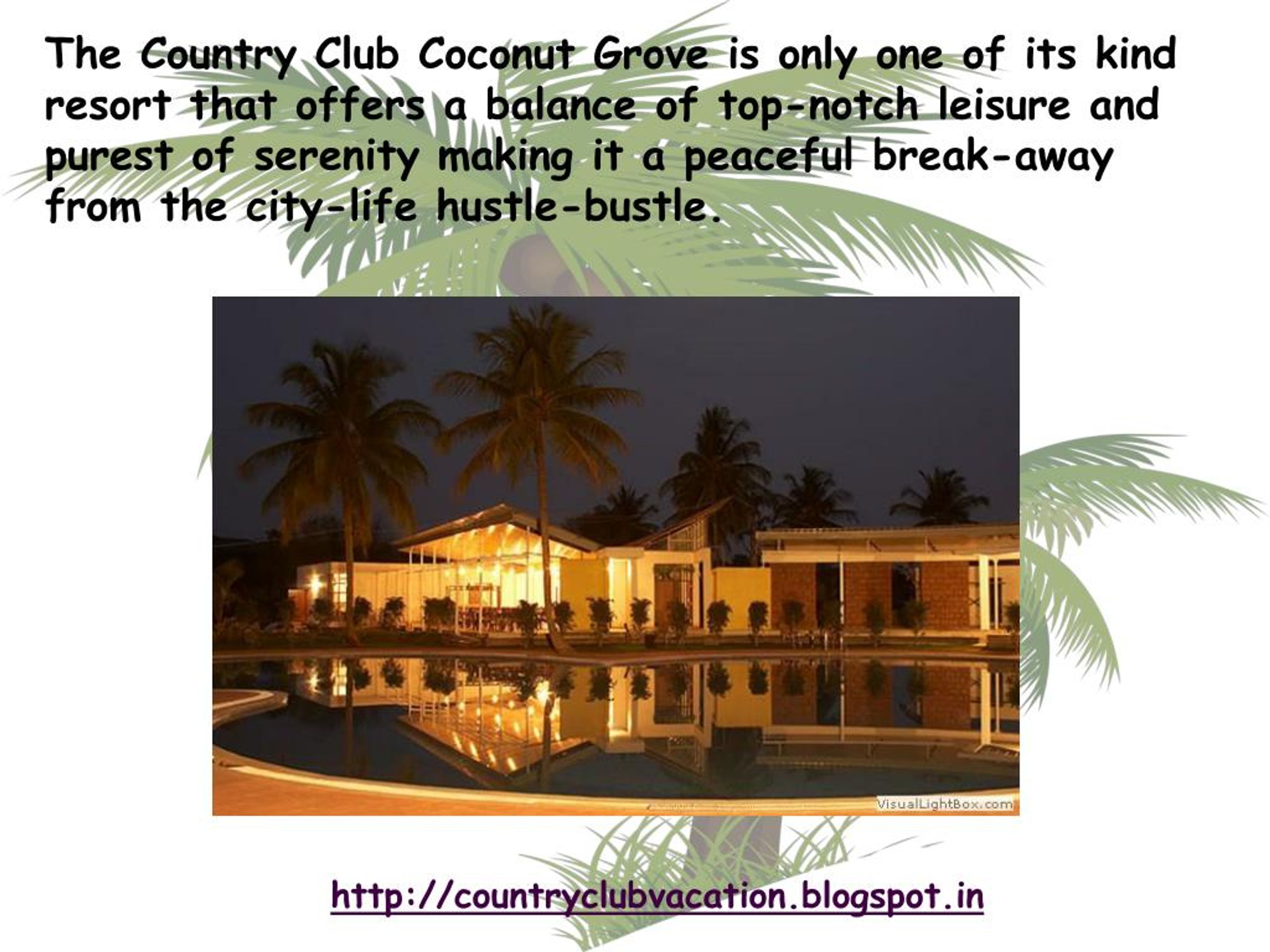 PPT COUNTRY CLUB COCONUT GROVE Leisure Close To Nature PowerPoint