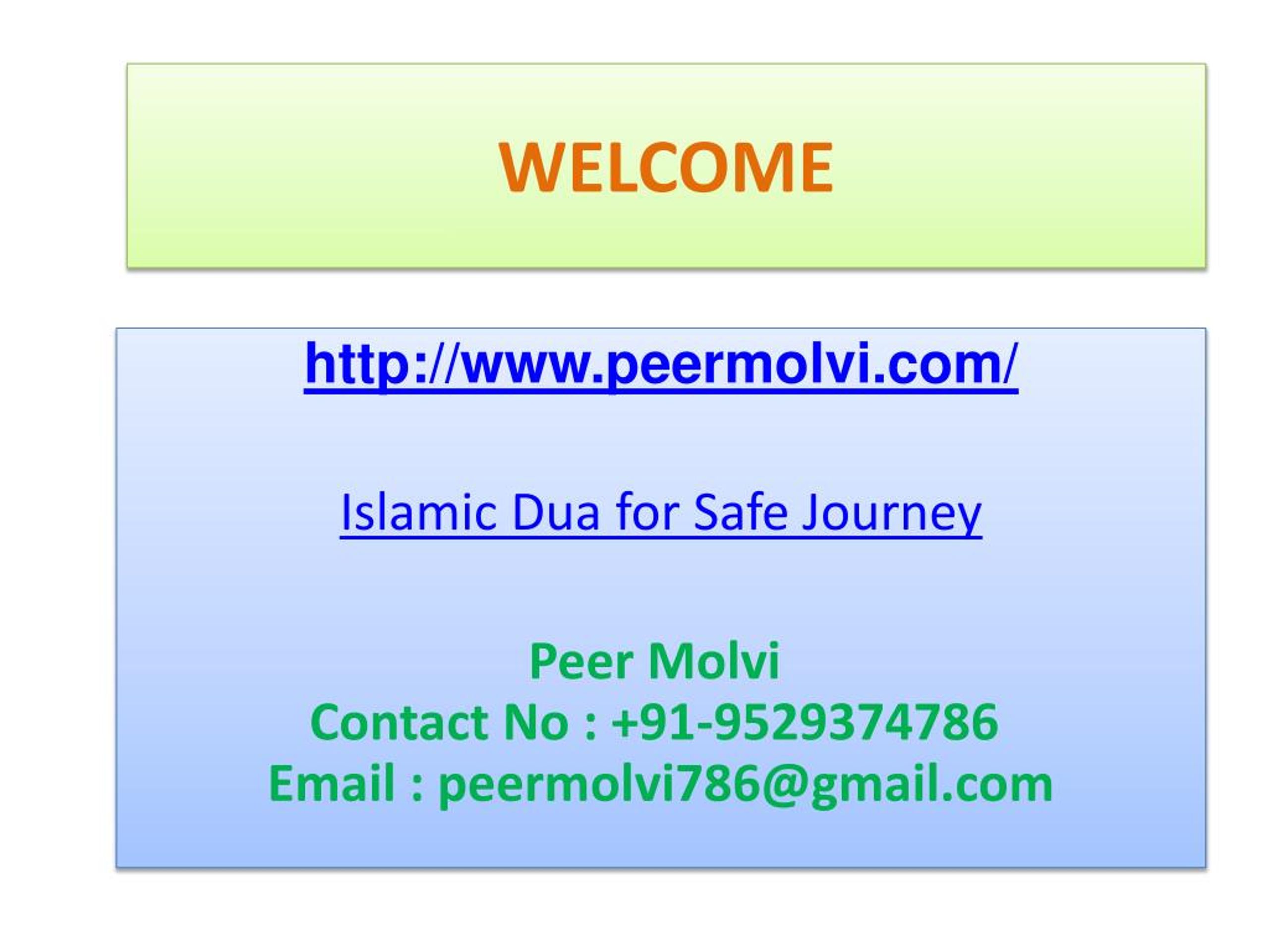 PPT Islamic Dua for Safe Journey PowerPoint Presentation, free