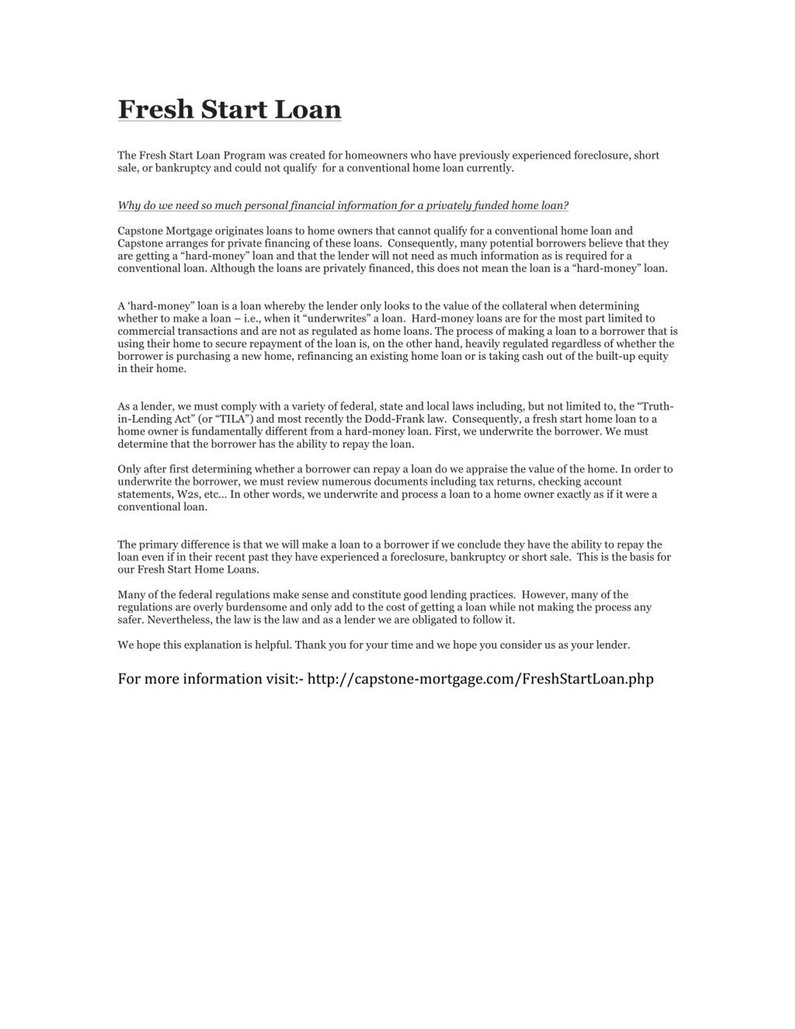 PPT Fresh Start Loan PowerPoint Presentation, free download ID7312719