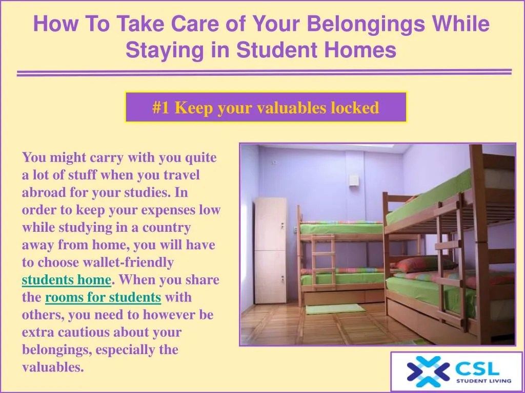 PPT How to take care of your belongings while staying in student