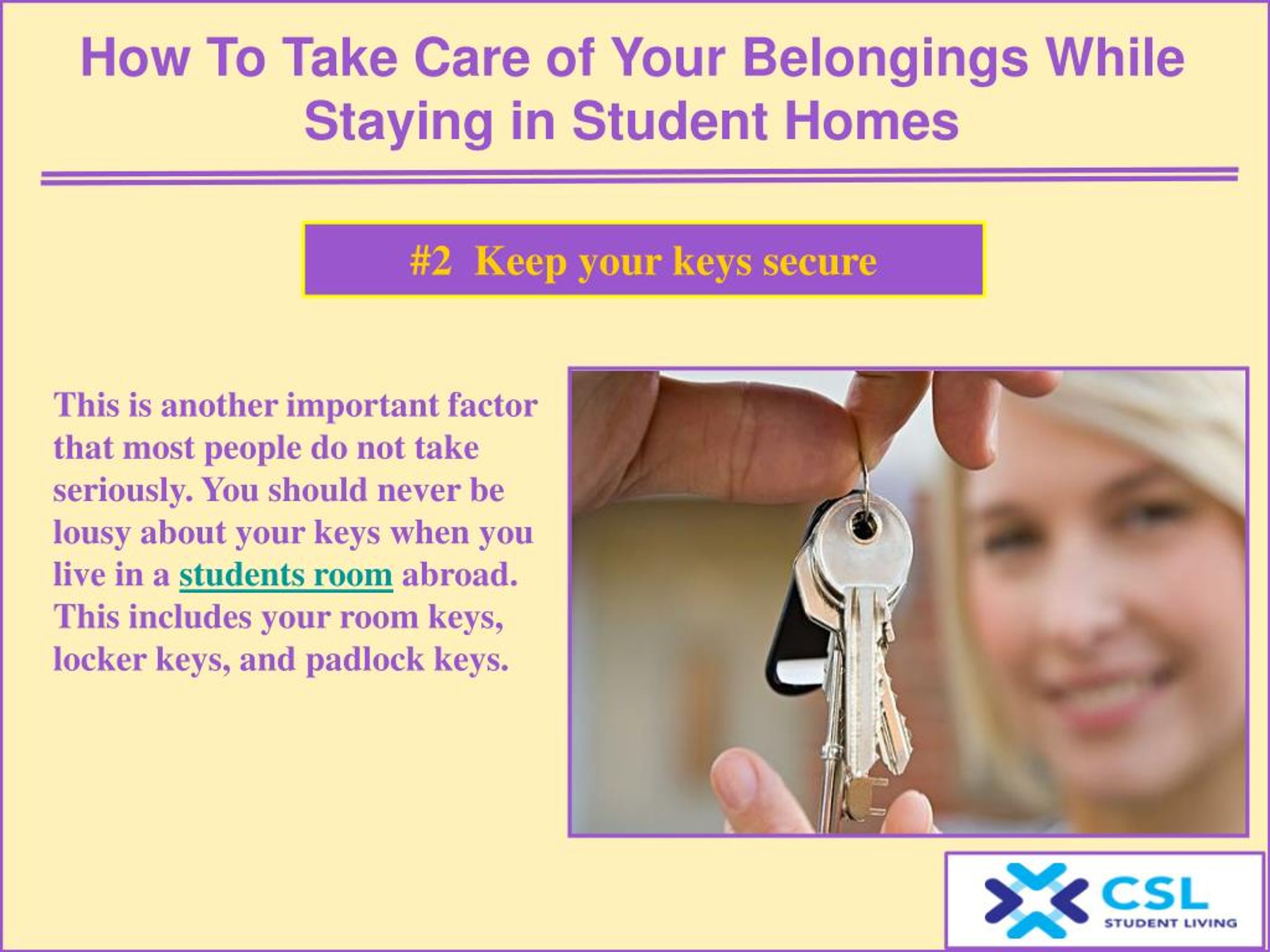 PPT How to take care of your belongings while staying in student