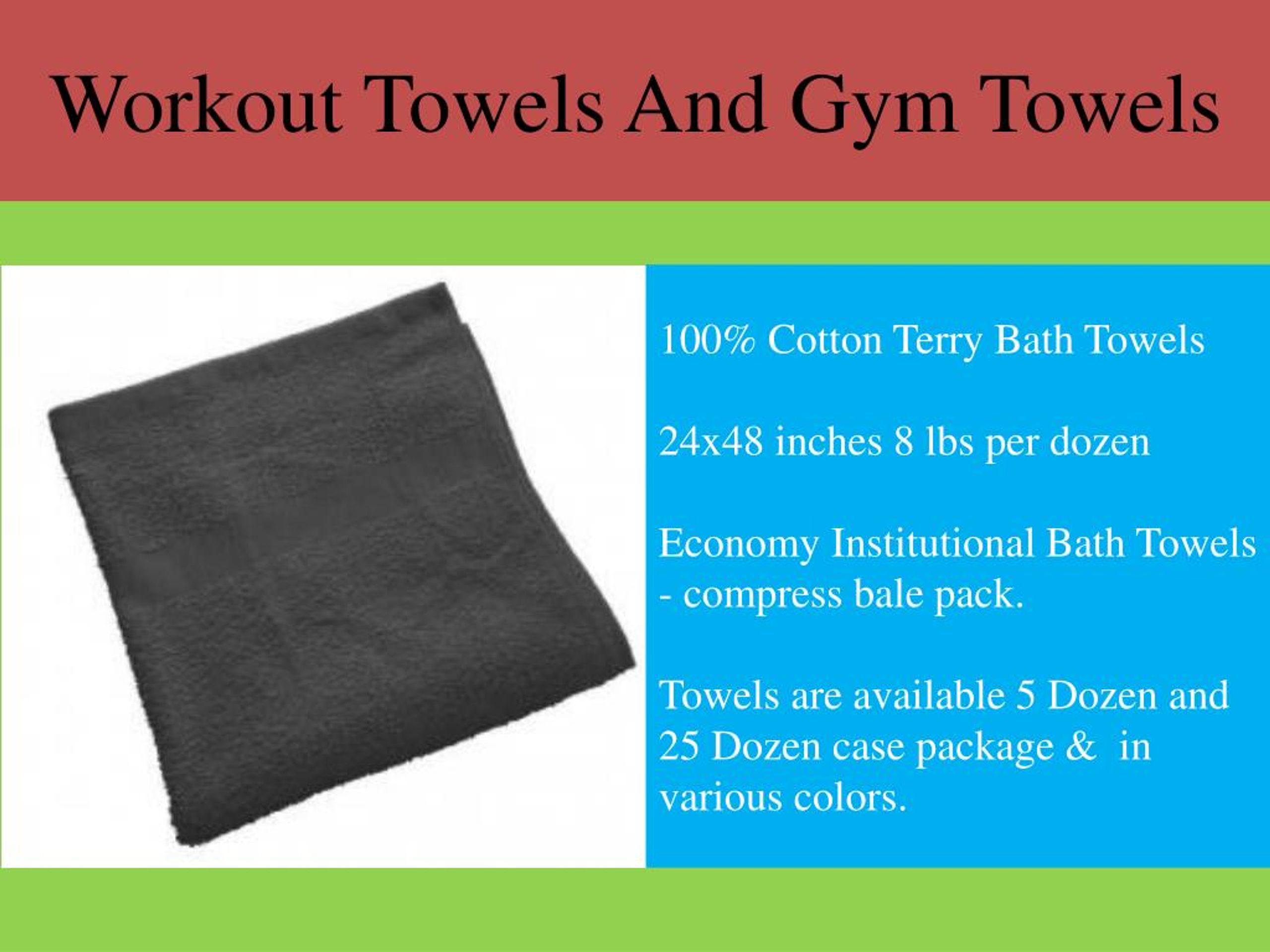 PPT Workout Towels And Gym Towels PowerPoint Presentation, free