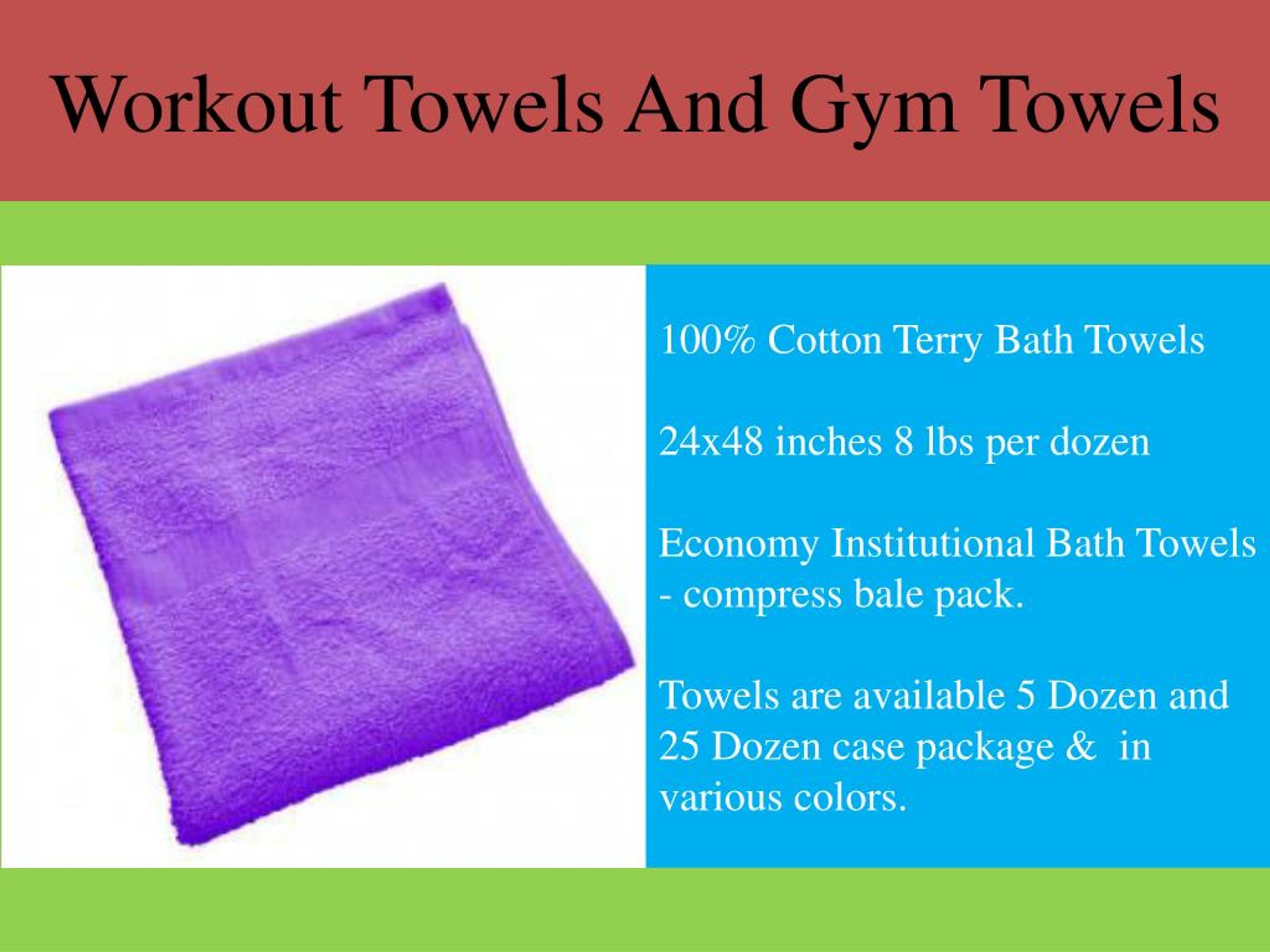 PPT Workout Towels And Gym Towels PowerPoint Presentation, free