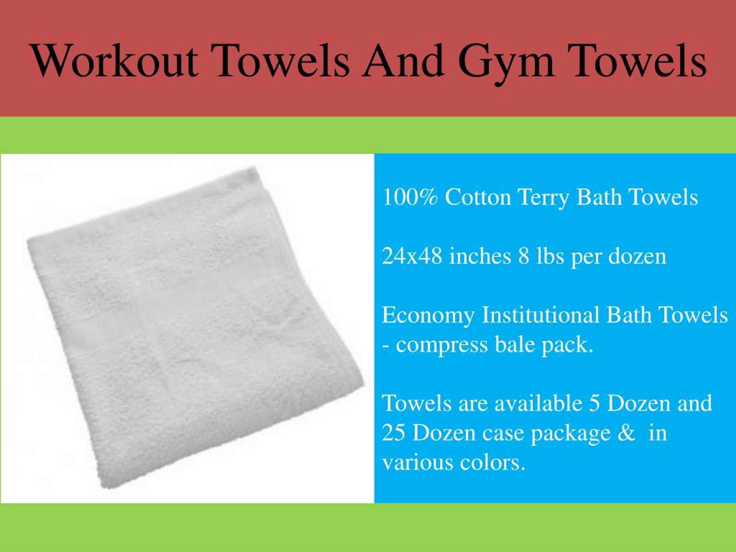 PPT Workout Towels And Gym Towels PowerPoint Presentation, free