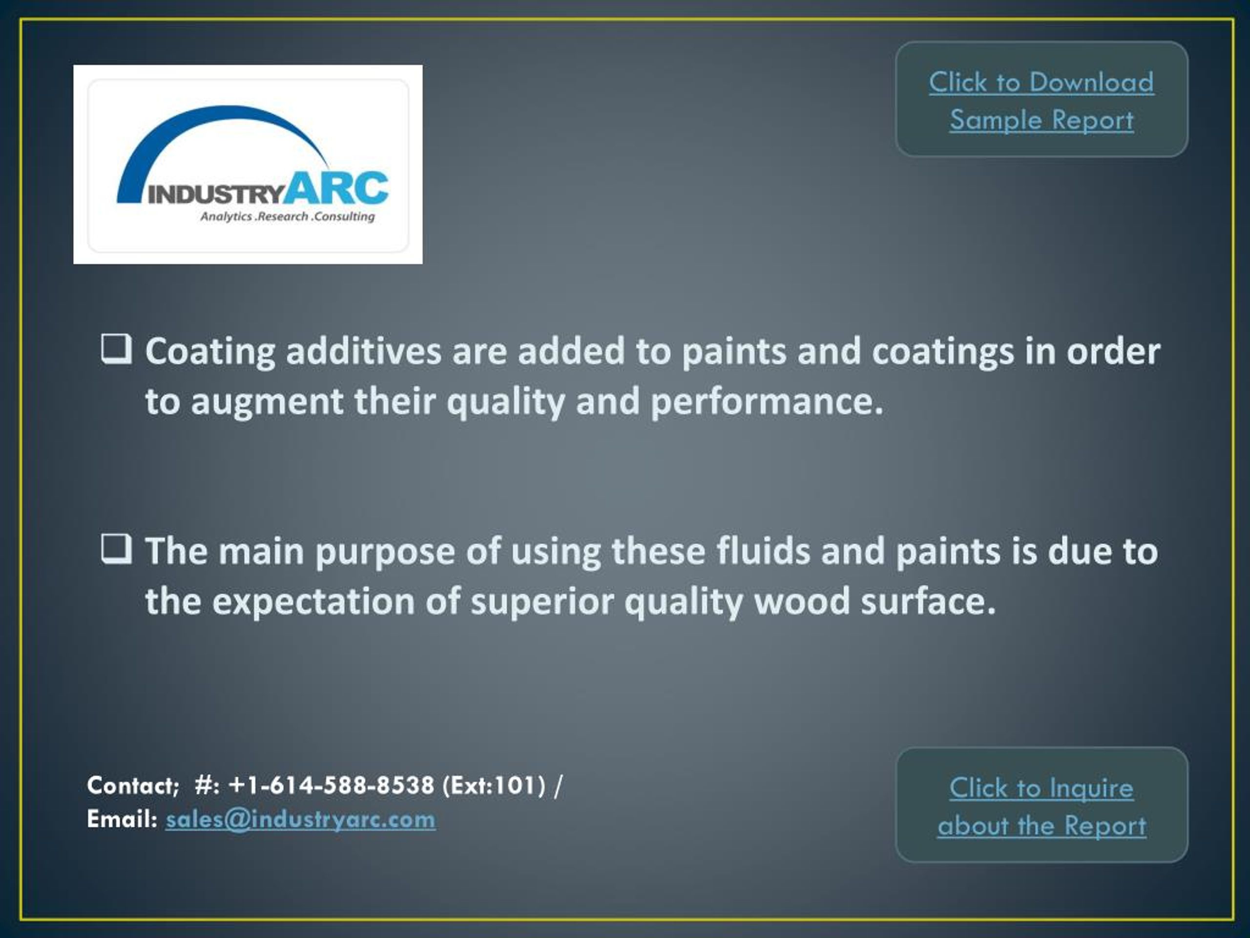 PPT Wood coatings additive market by formulation and by type 2015
