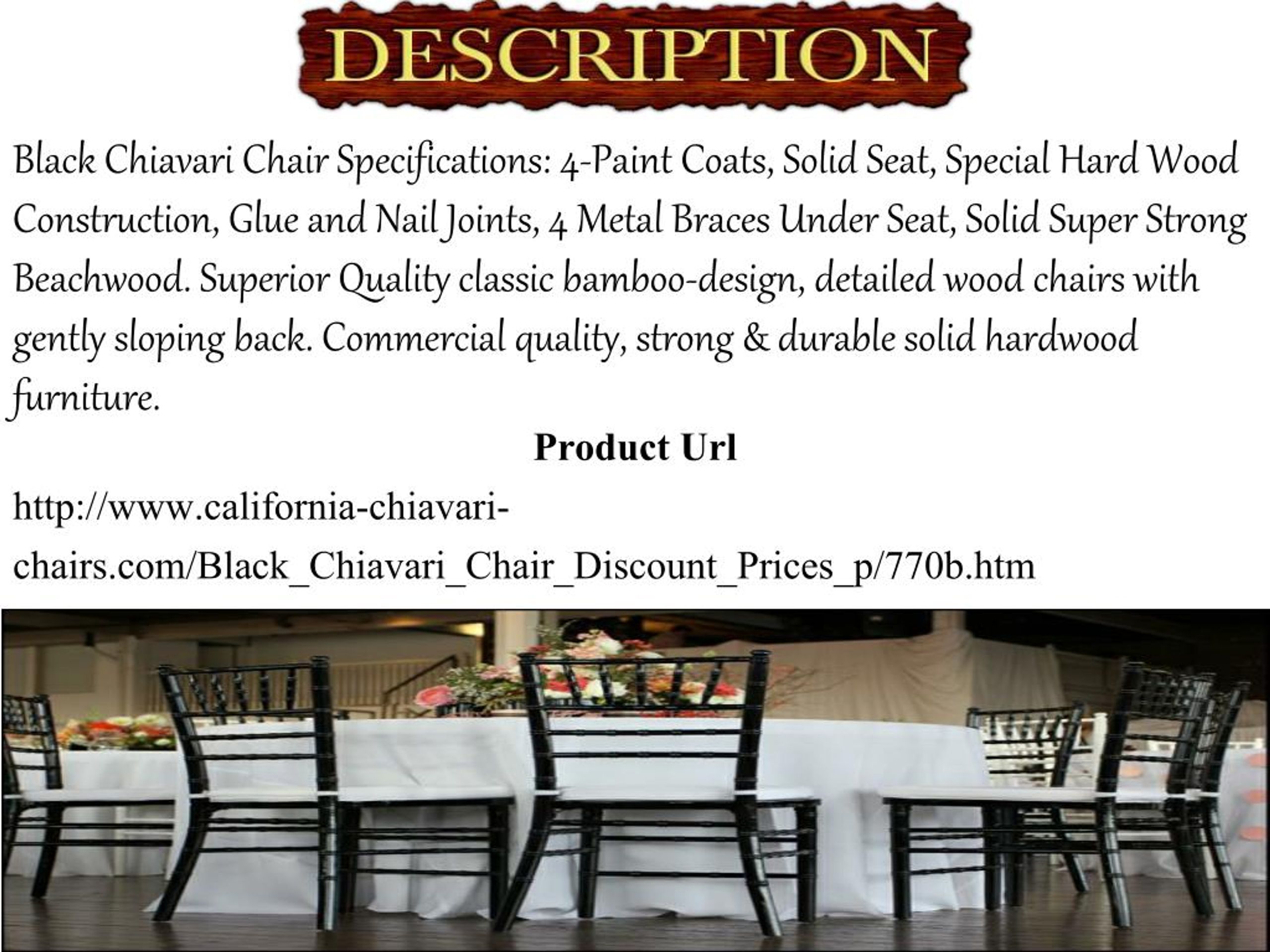 PPT Get the Black Chiavari Chairs of Chiavari Chairs Direct Larry
