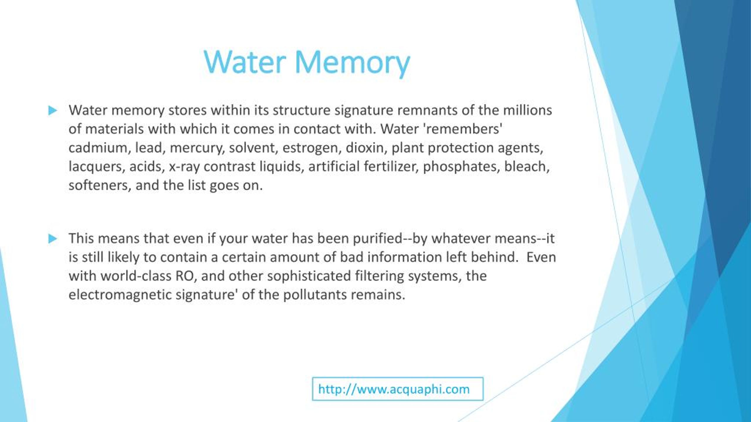 PPT Water Memory PowerPoint Presentation, free download ID7314305