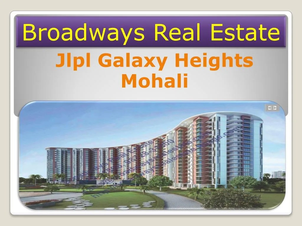PPT Jlpl Galaxy Heights Mohali, JLPL 2BHK Apartments Sector 66A