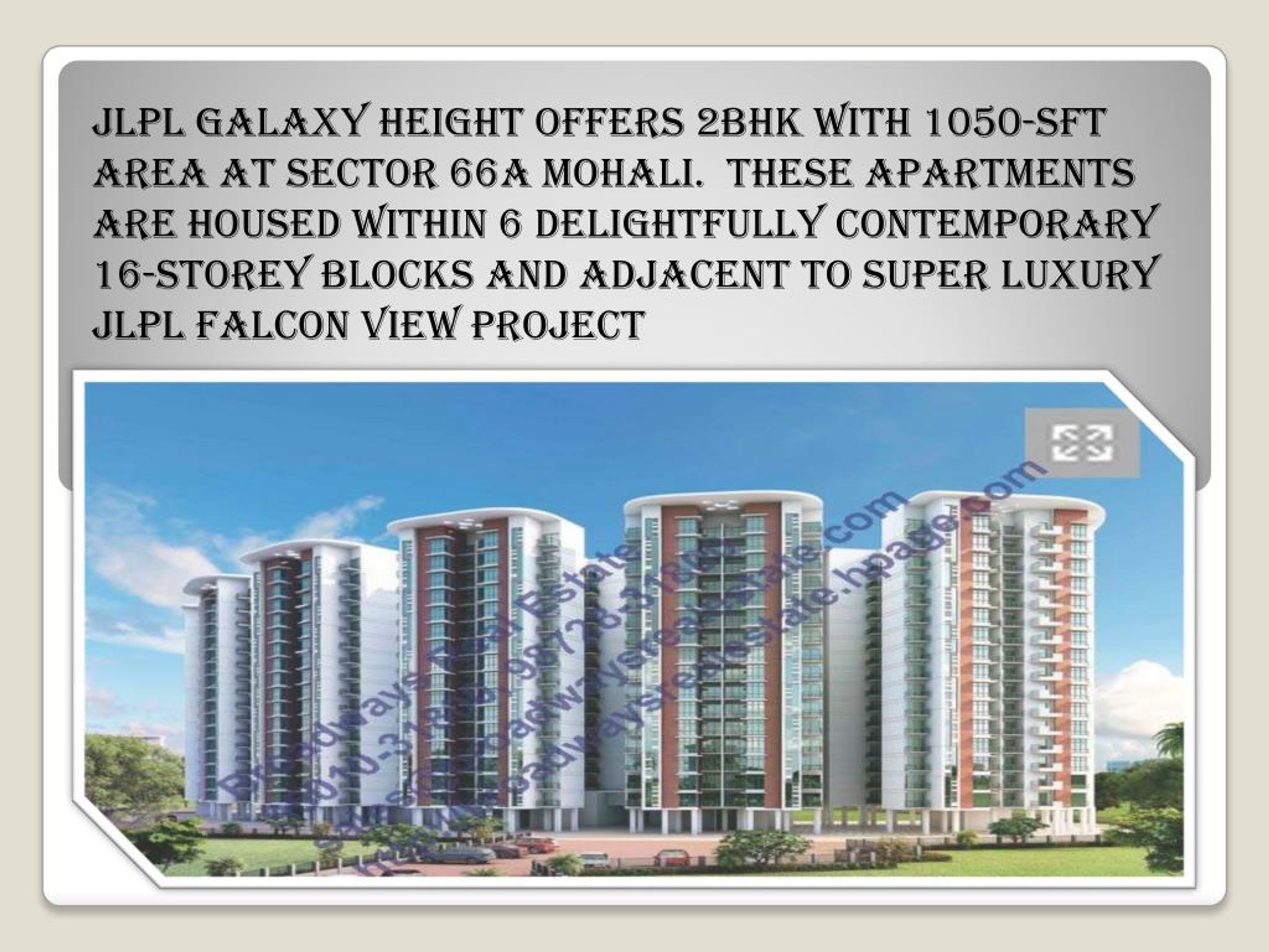 PPT Jlpl Galaxy Heights Mohali, JLPL 2BHK Apartments Sector 66A