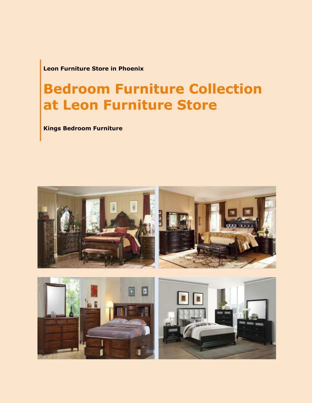 PPT Bedroom Furniture Collection at Leon Furniture Store PowerPoint