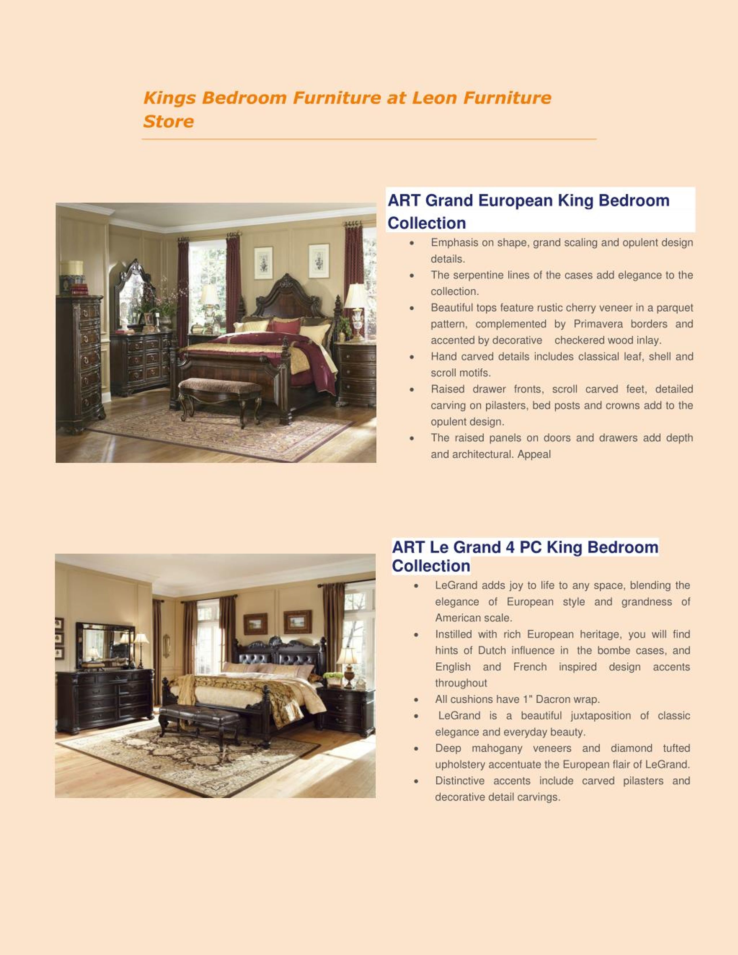 PPT Bedroom Furniture Collection at Leon Furniture Store PowerPoint