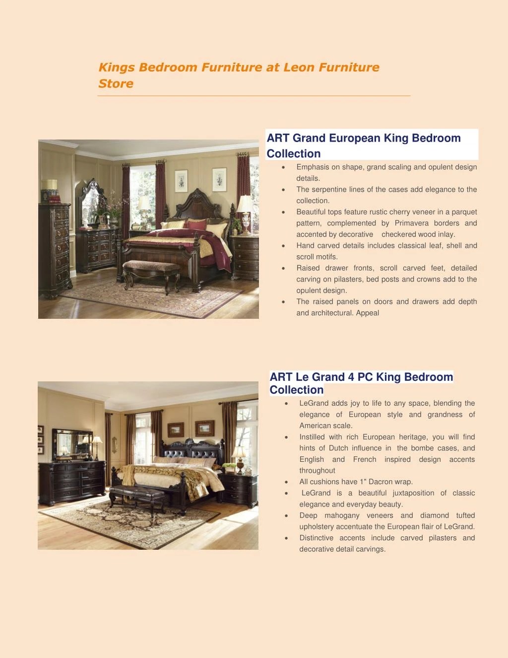 PPT Bedroom Furniture Collection at Leon Furniture Store PowerPoint