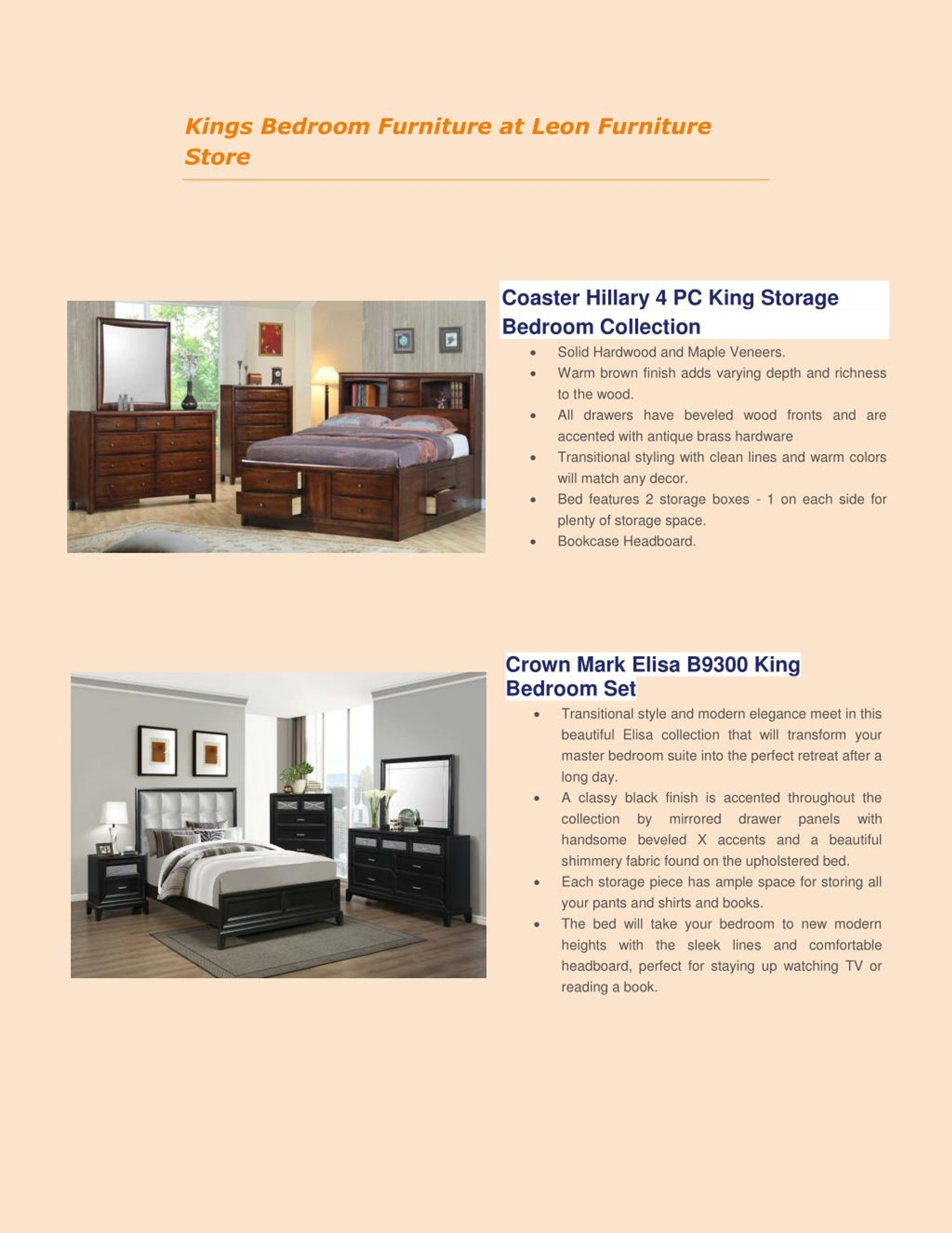 PPT Bedroom Furniture Collection at Leon Furniture Store PowerPoint