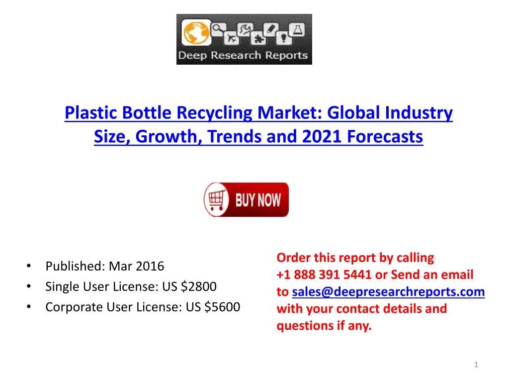 PPT Plastic Bottle Recycling Market Global Industry Size, Growth