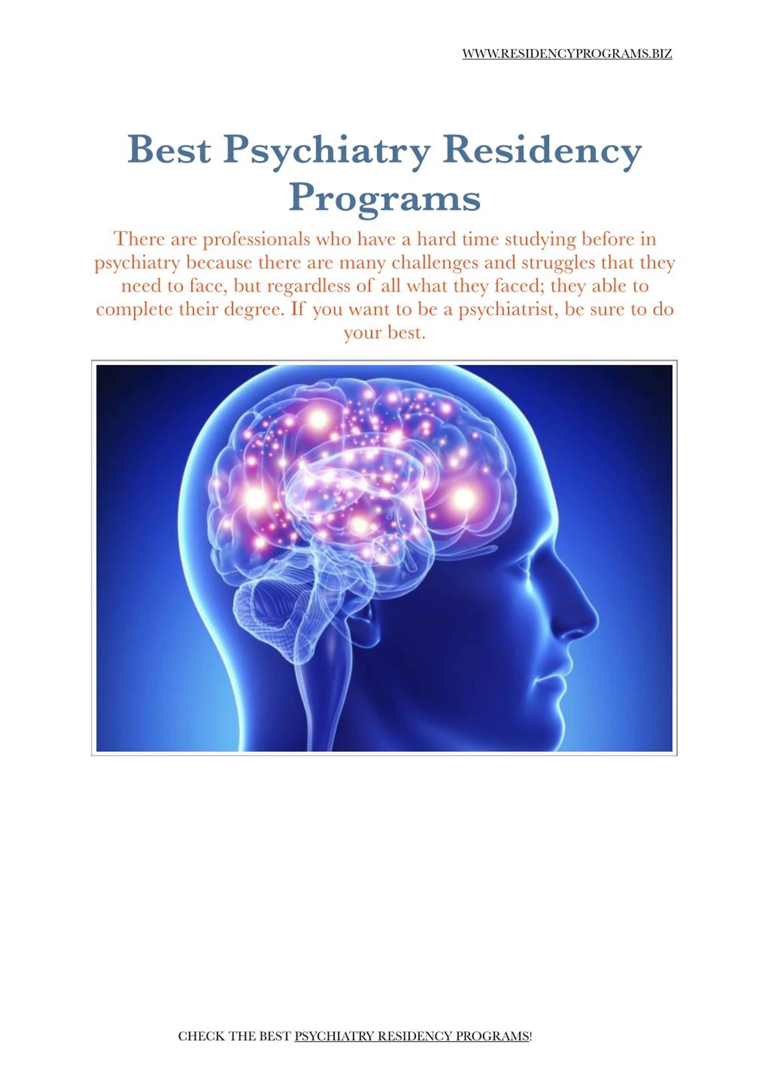 PPT Psychiatry Residency Programs PowerPoint Presentation, free