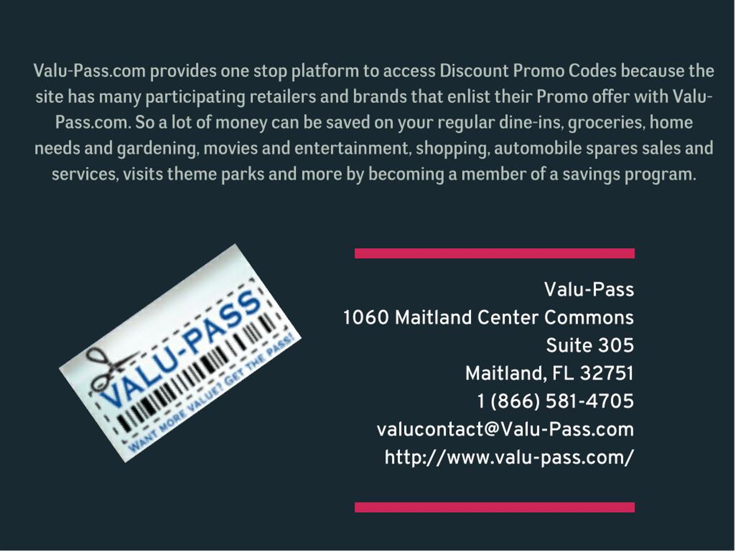 PPT ValuPass Discount Promo Code Advantages PowerPoint Presentation