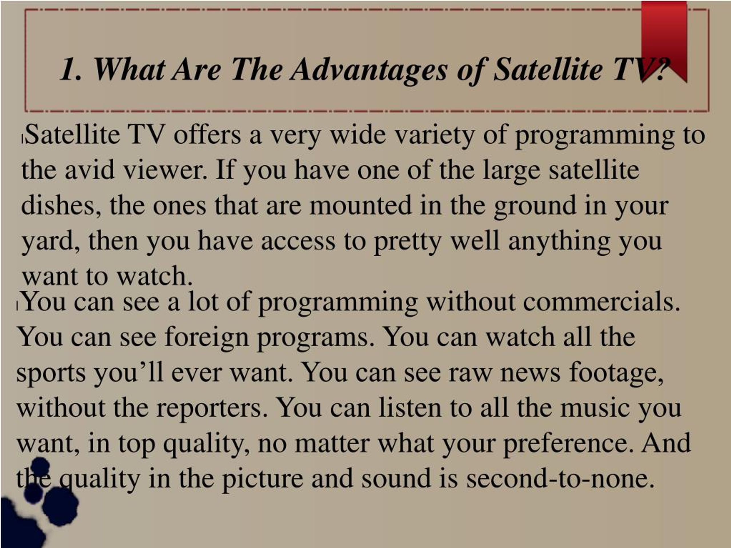 PPT Top 5 Questions About Satellite TV? PowerPoint Presentation, free