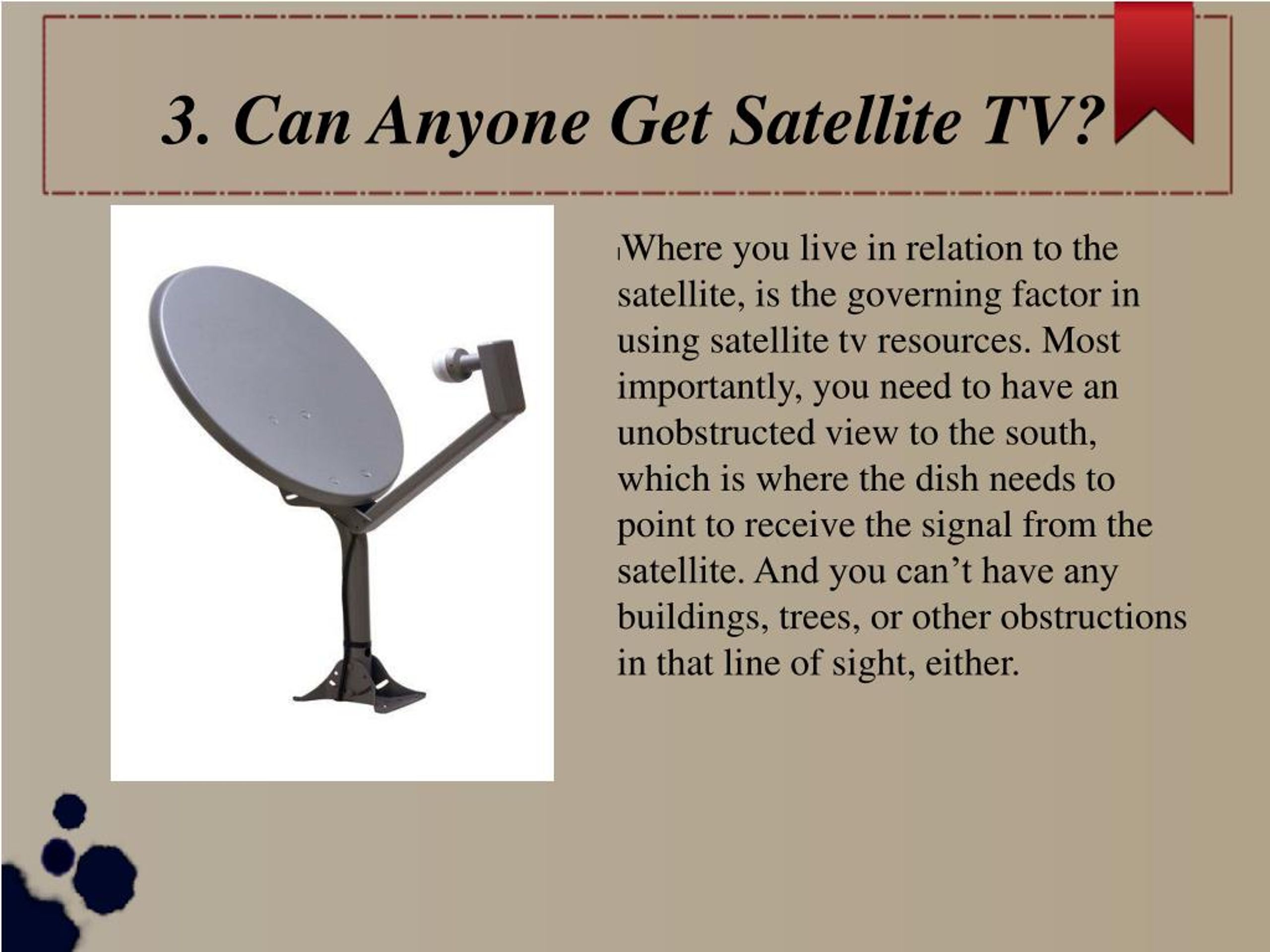 PPT Top 5 Questions About Satellite TV? PowerPoint Presentation, free