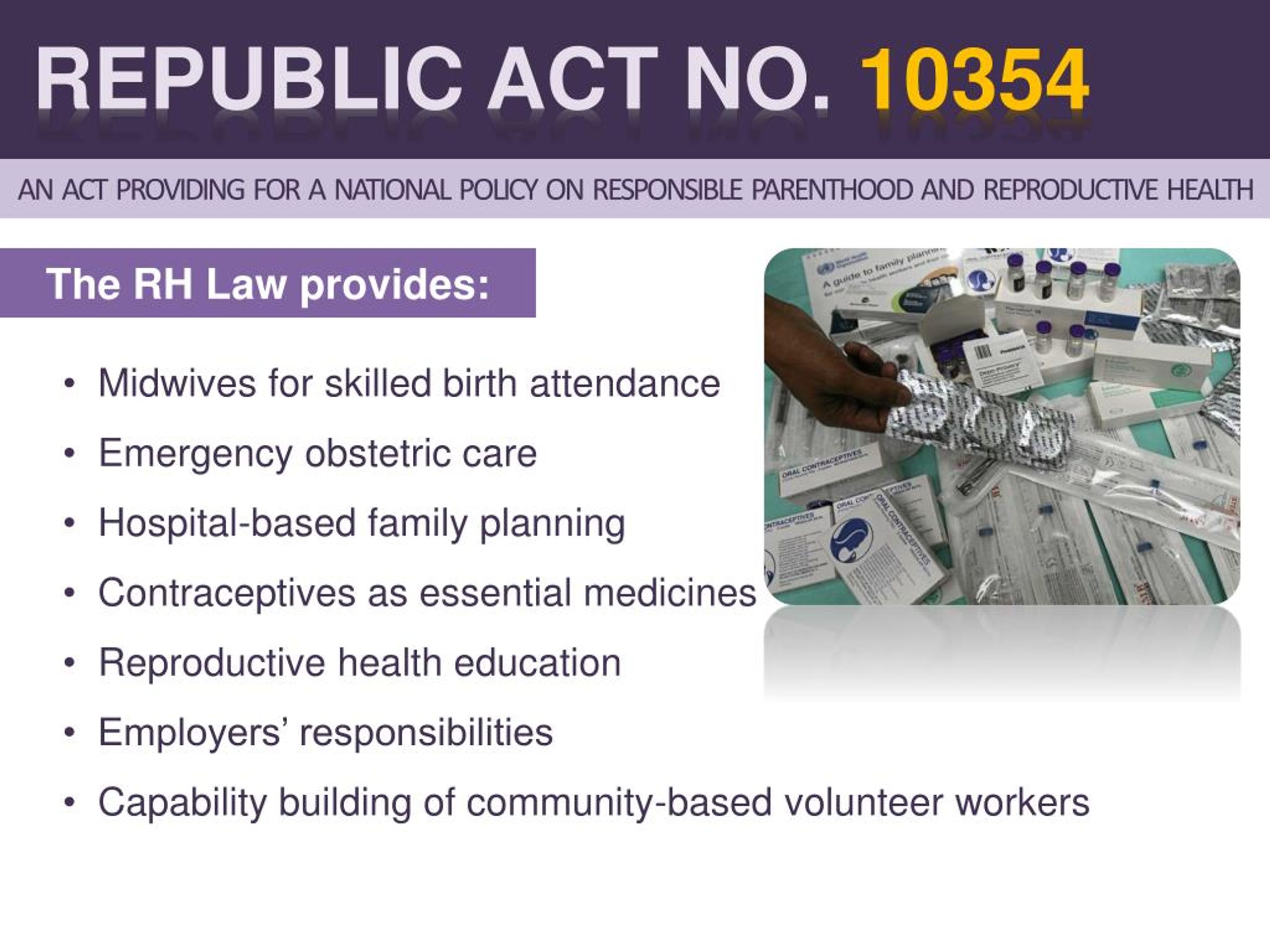 PPT RH Act 10354 PowerPoint Presentation, free download ID7318196