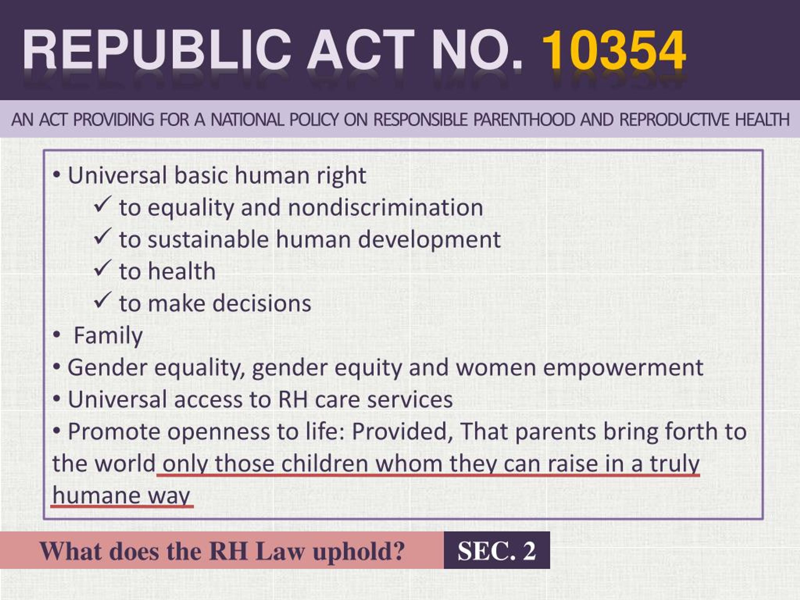 PPT RH Act 10354 PowerPoint Presentation, free download ID7318196