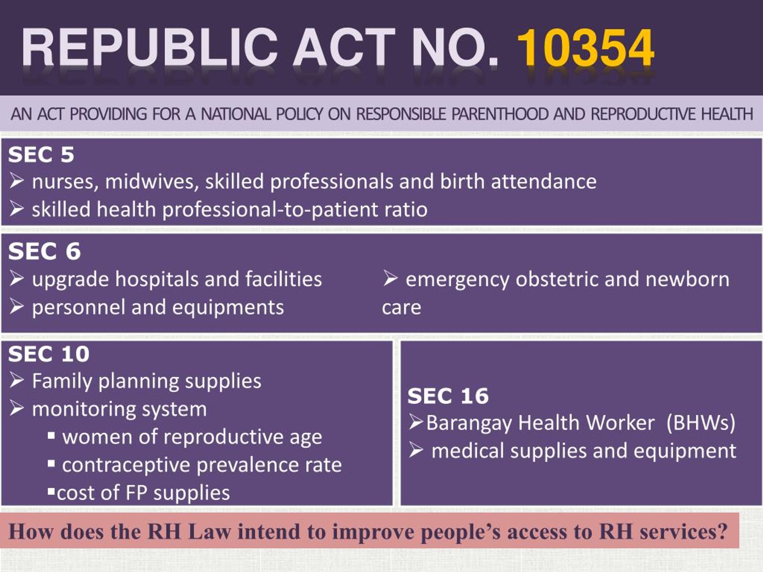 PPT RH Act 10354 PowerPoint Presentation, free download ID7318196