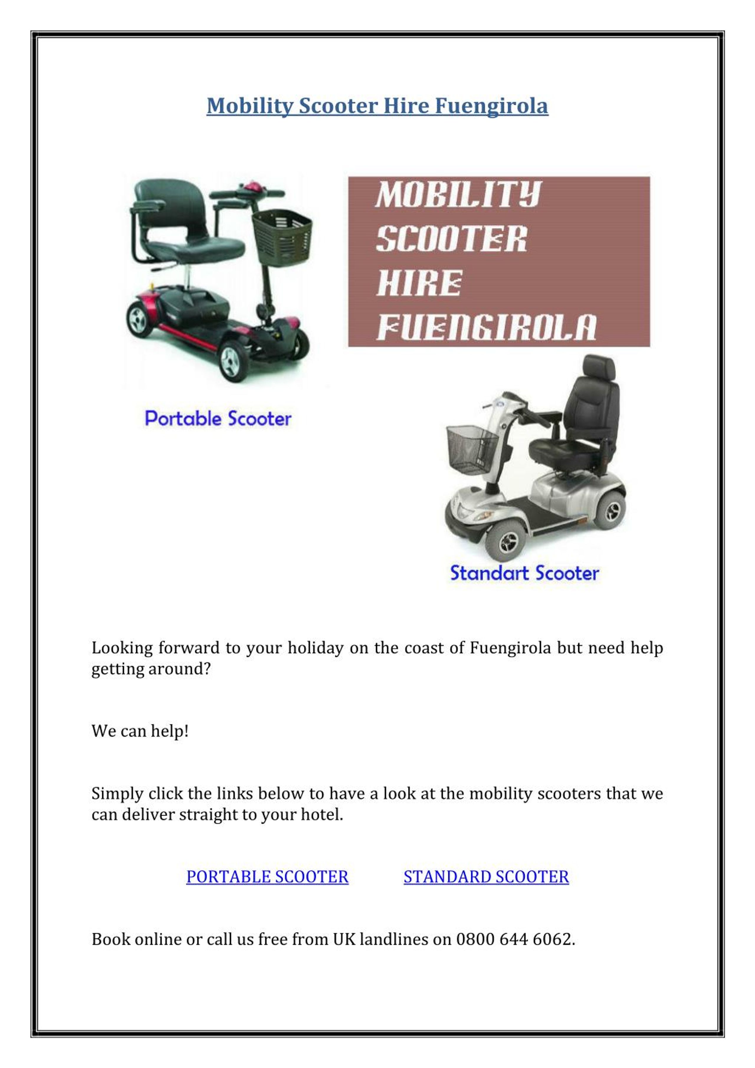 PPT Mobility Scooter Hire Fuengirola PowerPoint Presentation, free