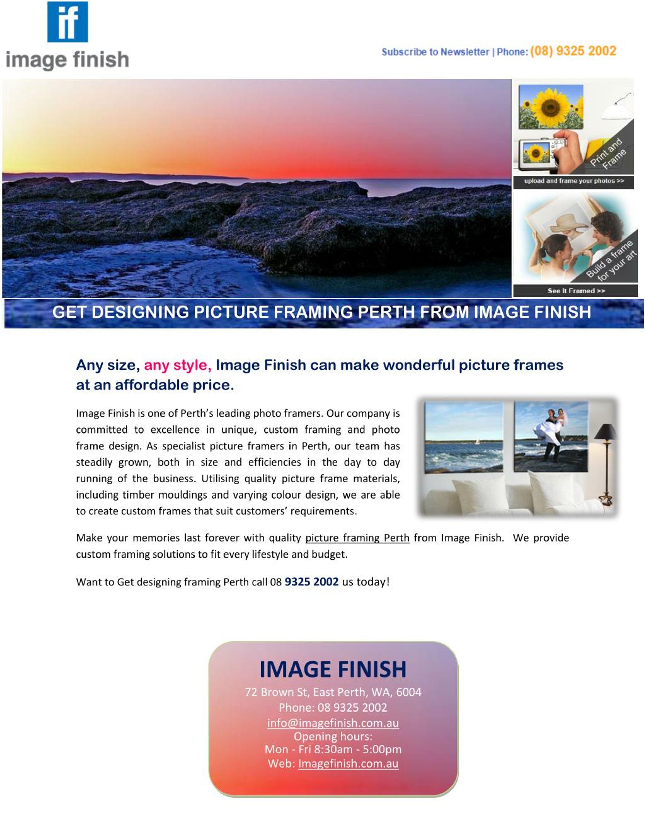 PPT GET DESIGNING PICTURE FRAMING PERTH FROM IMAGE FINISH PowerPoint Presentation ID7318622