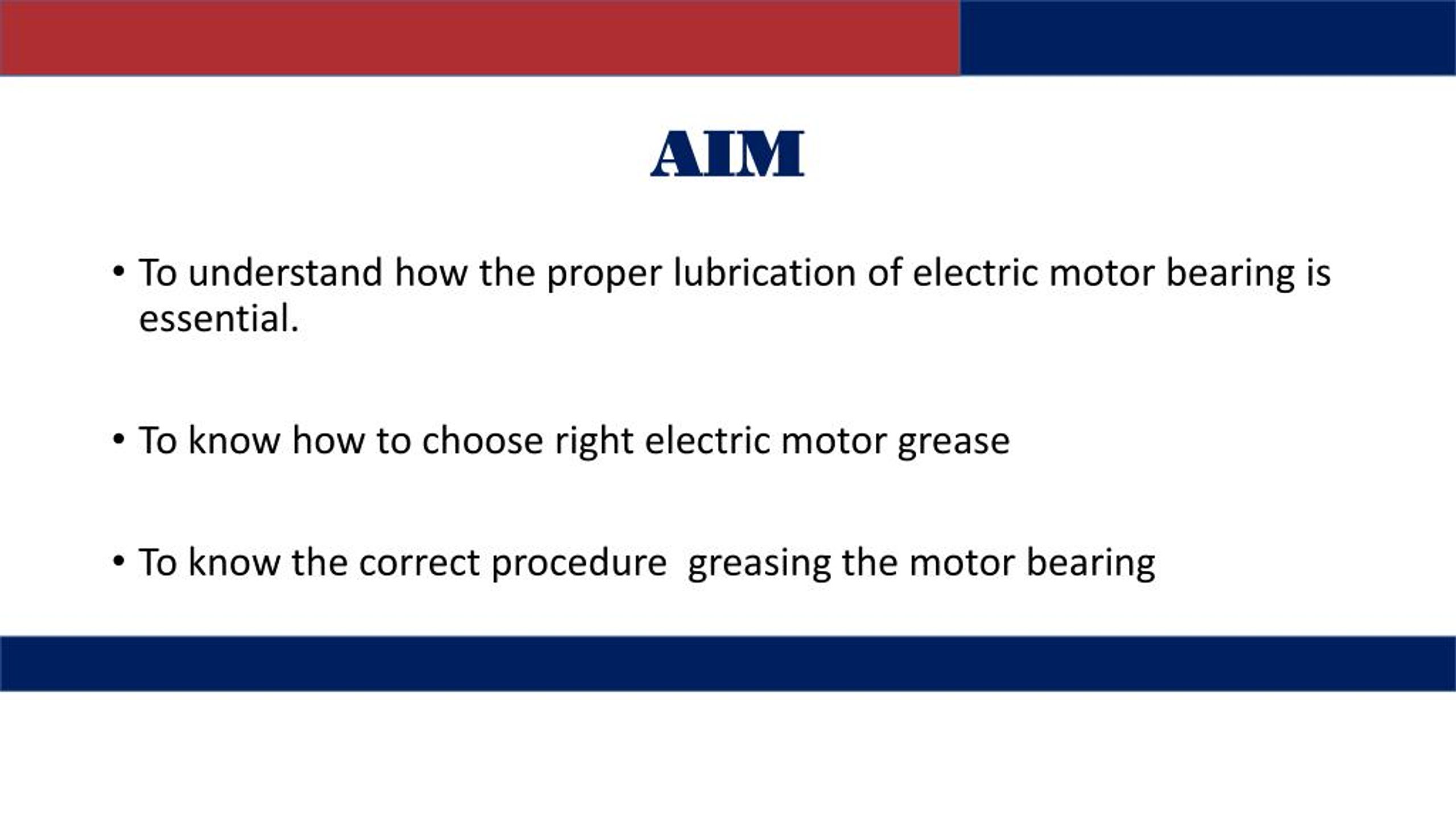 PPT Electric Motor Bearing Lubrication PowerPoint Presentation, free