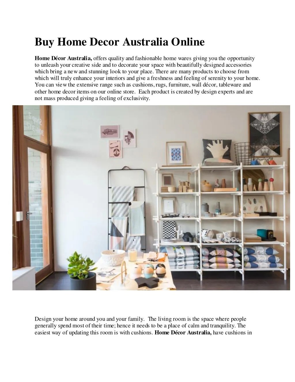 PPT Buy home decor australia online PowerPoint Presentation, free