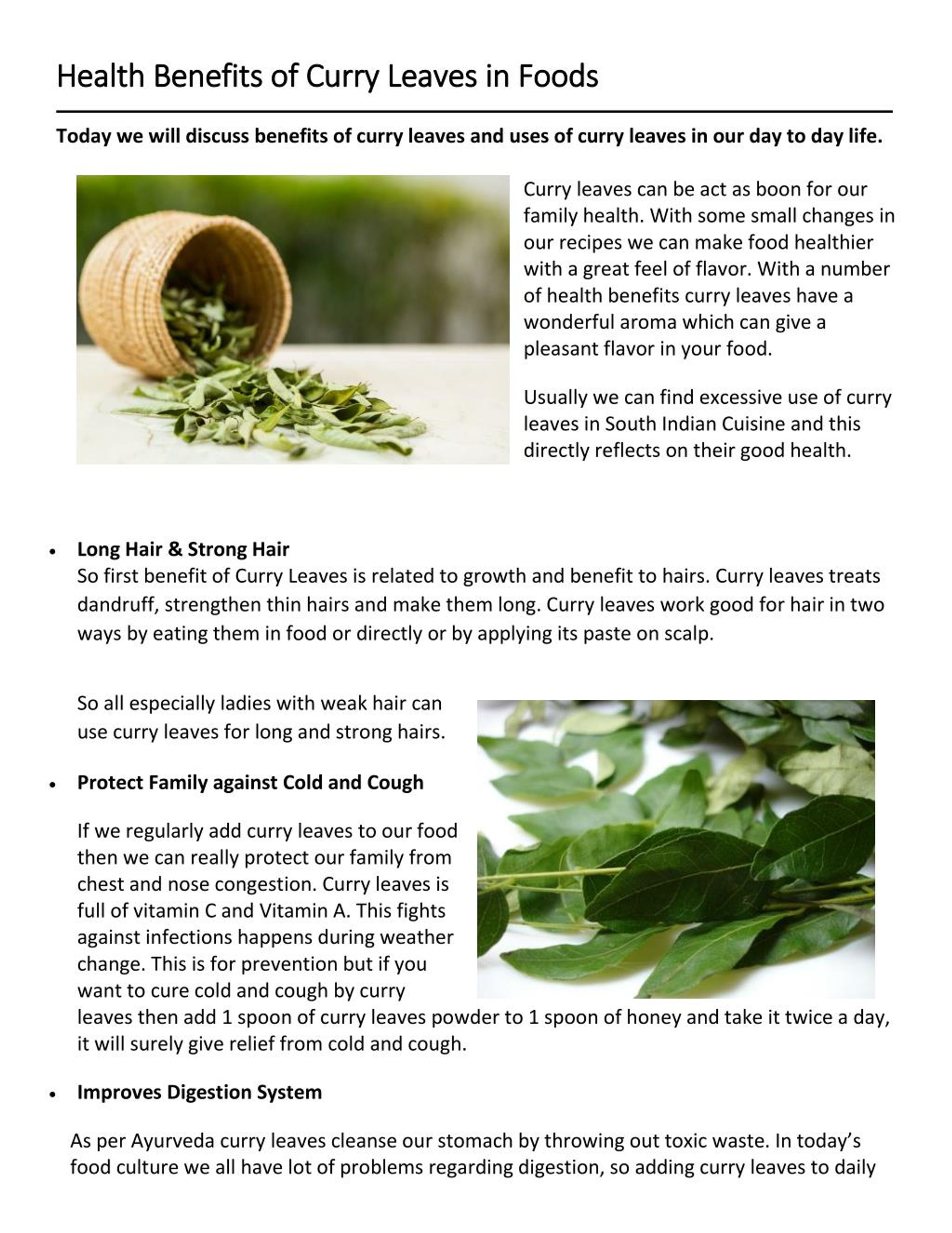 PPT Health Benefits of Curry Leaves in Foods PowerPoint Presentation